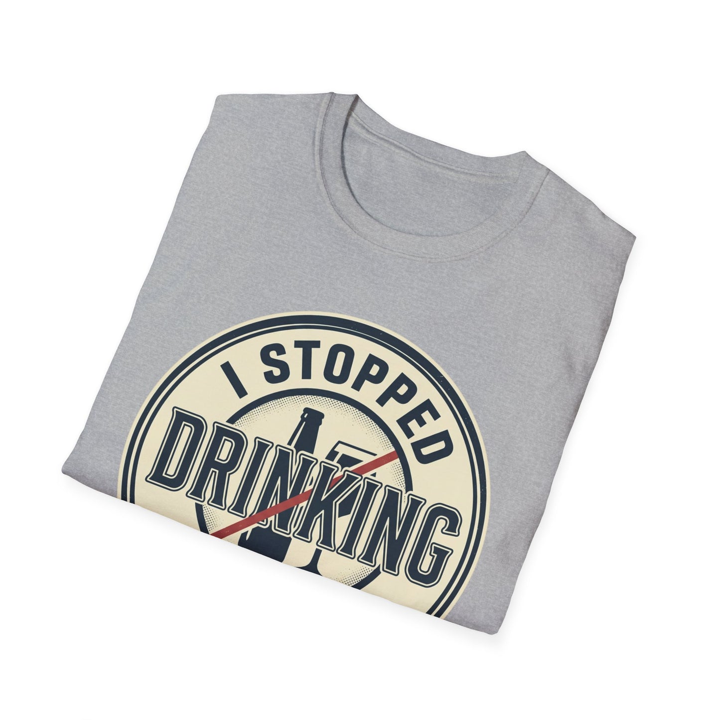 'Stopped Drinking at 21' Vintage Sobriety Shirt