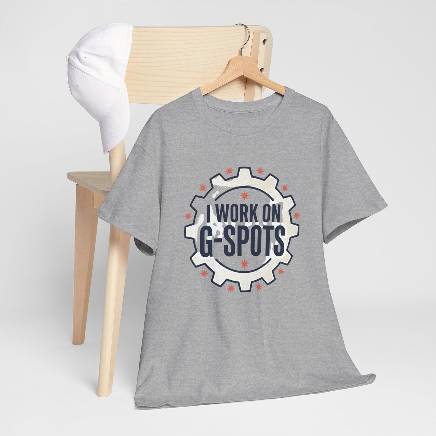 “I Work On G‑Spots” Funny Mechanical Gear Graphic Tee