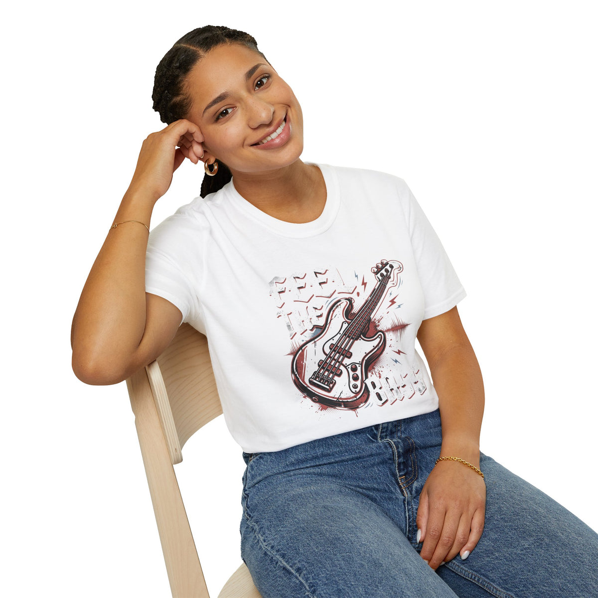 Bass Guitar Graphic T-Shirt — Rock Music Tee ("Bass Player")