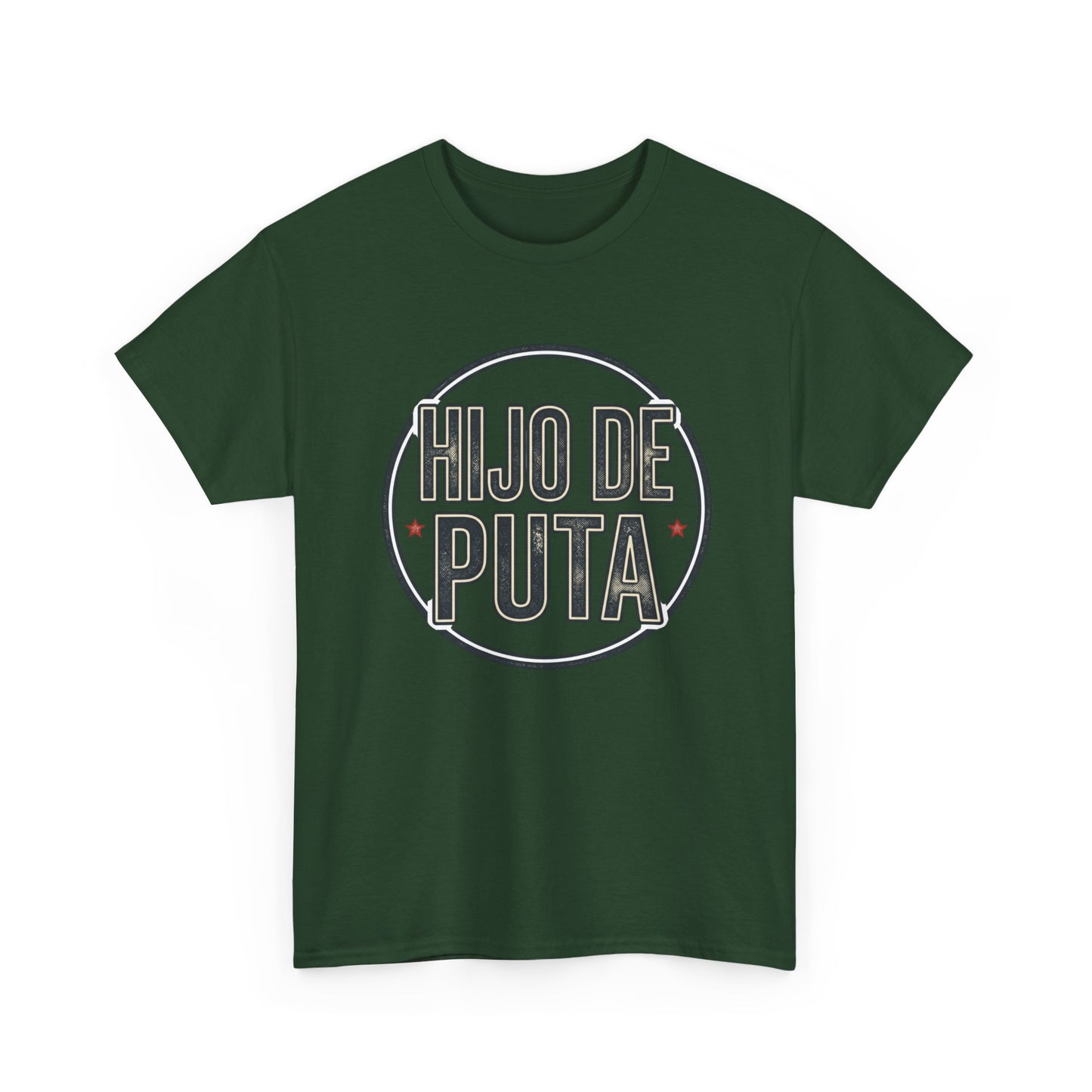 Hijo de Puta Graphic Tee — Retro Circle Spanish Phrase T-Shirt