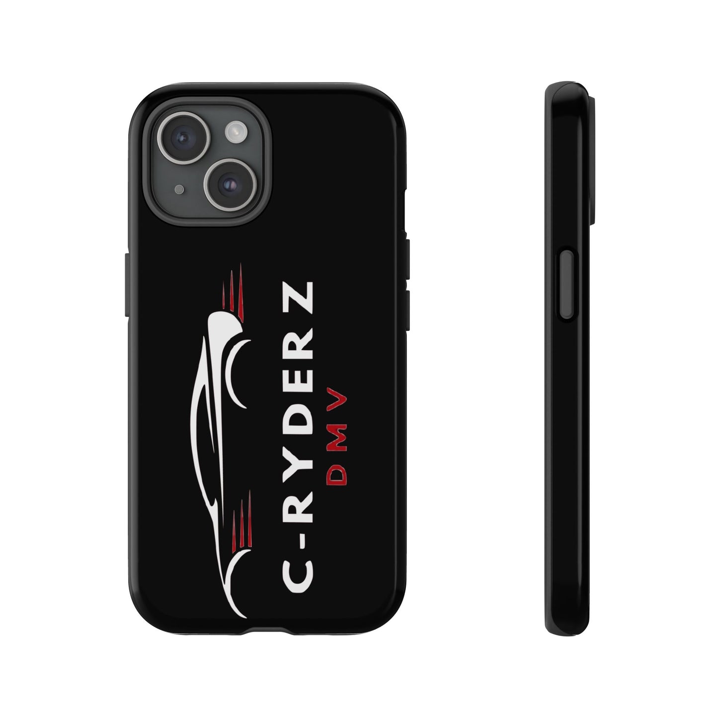 C-Ryderz DMV Black Slim Phone Case — Sporty Car Silhouette Protective Cover Printify