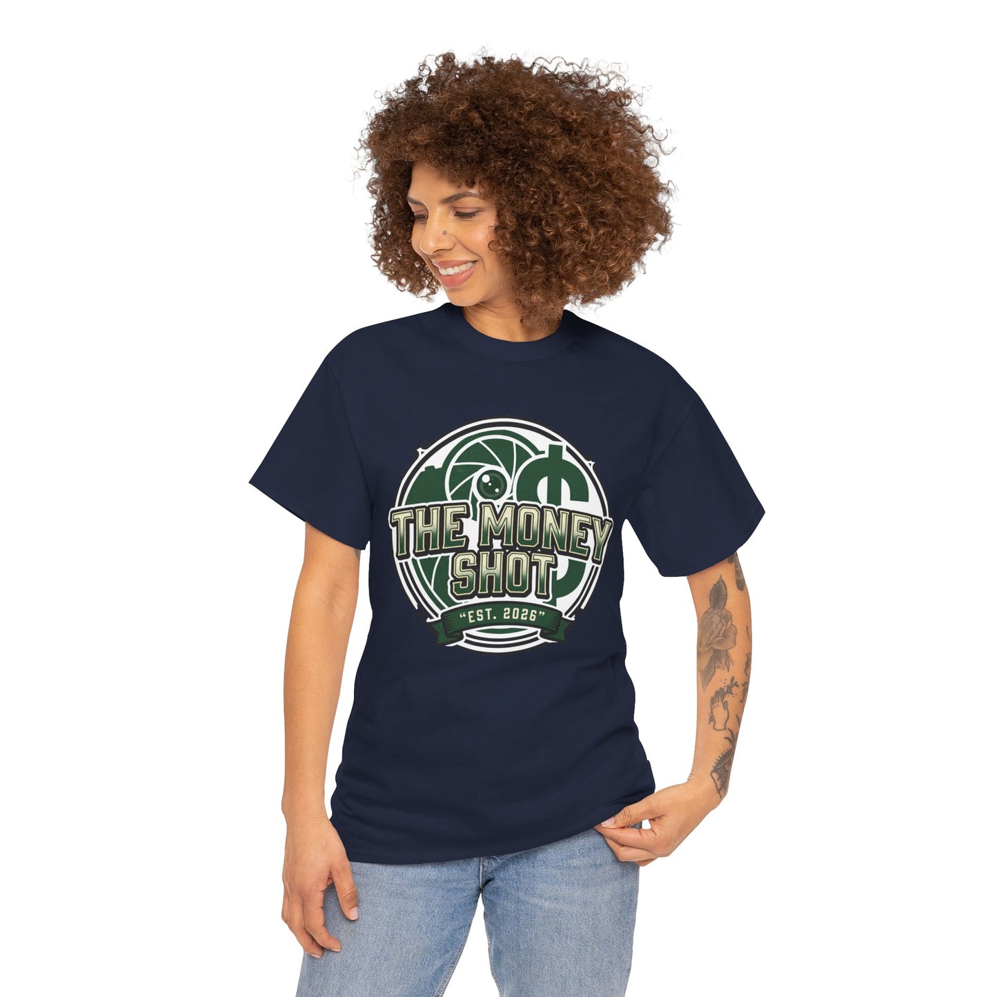 The Money Shot Graphic Tee — Retro Dollar Logo T-Shirt