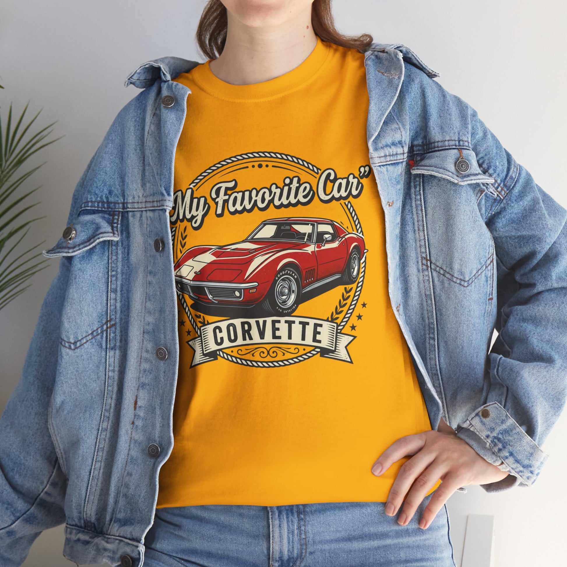 Corvette 'My Favorite Car' Classic Muscle Tee Printify