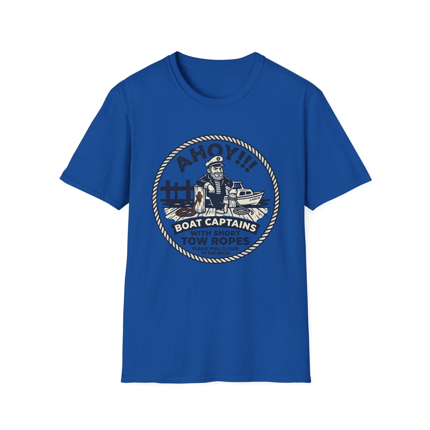 Ahoy Boat Captain T-Shirt — “Boat Captains With Short Tow Ropes” Nautical Graphic Tee