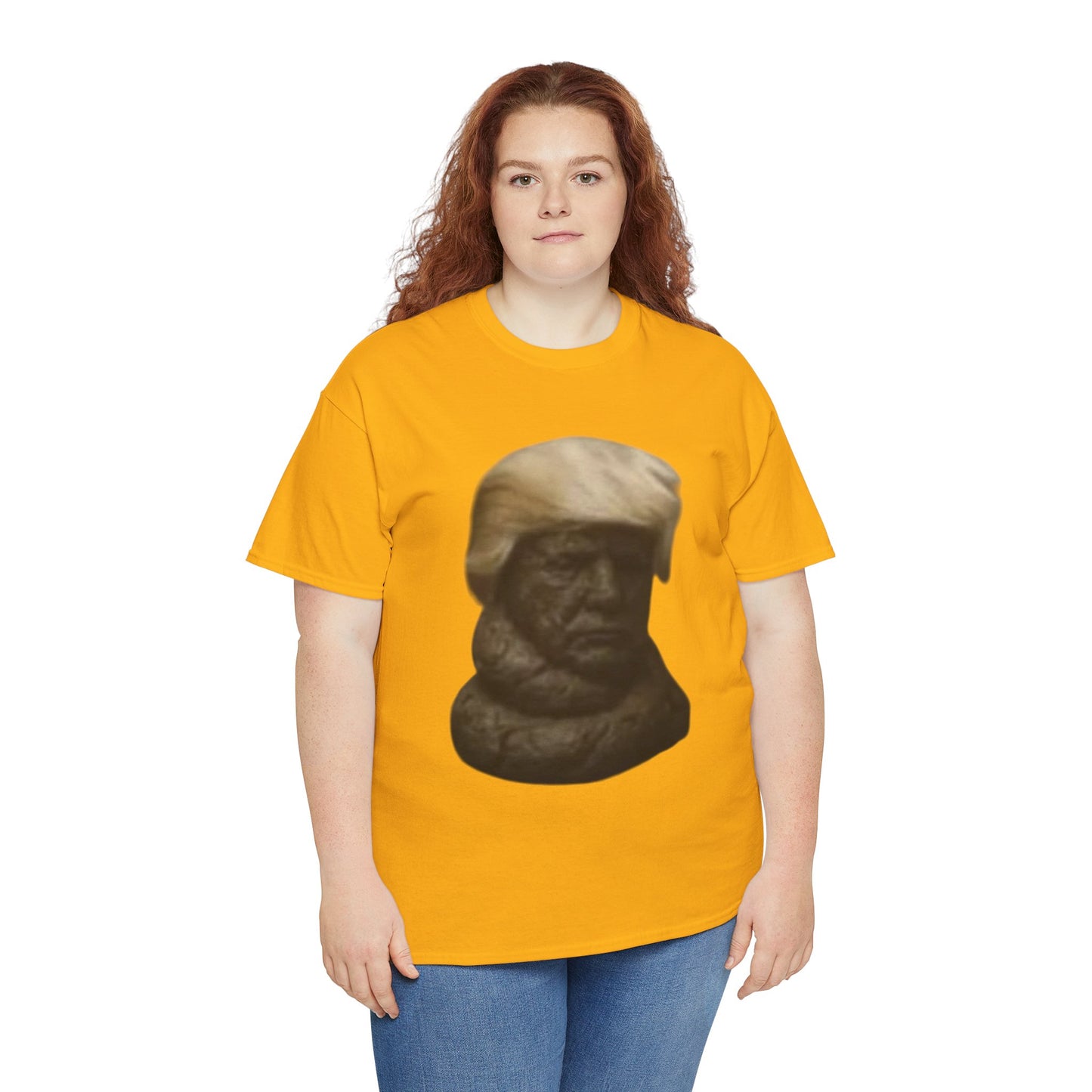 Graphic Tee — Bronze Bust Illustration T‑Shirt