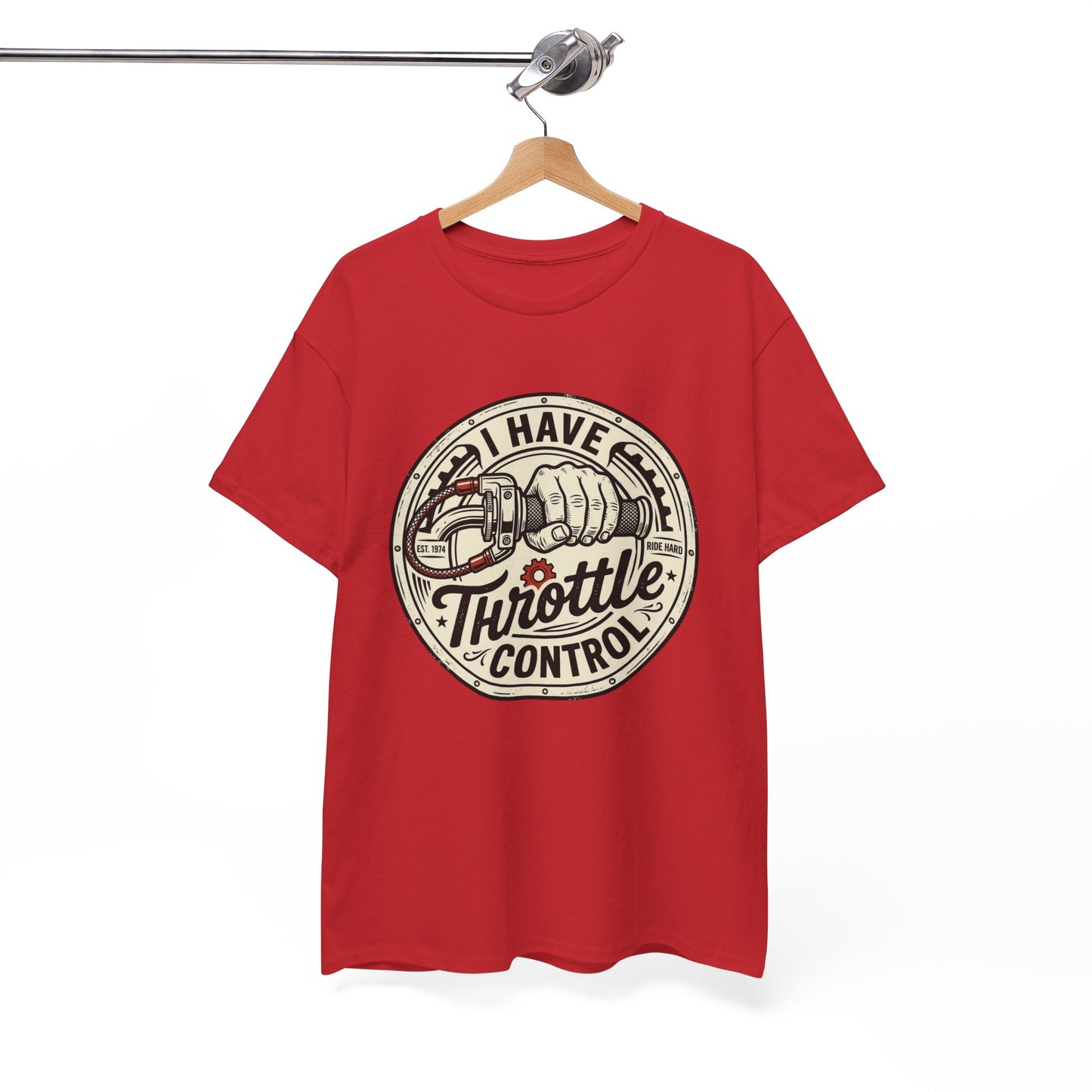 Throttle Control T-Shirt — "I Have Throttle Control" Vintage Motorcycle Tee
