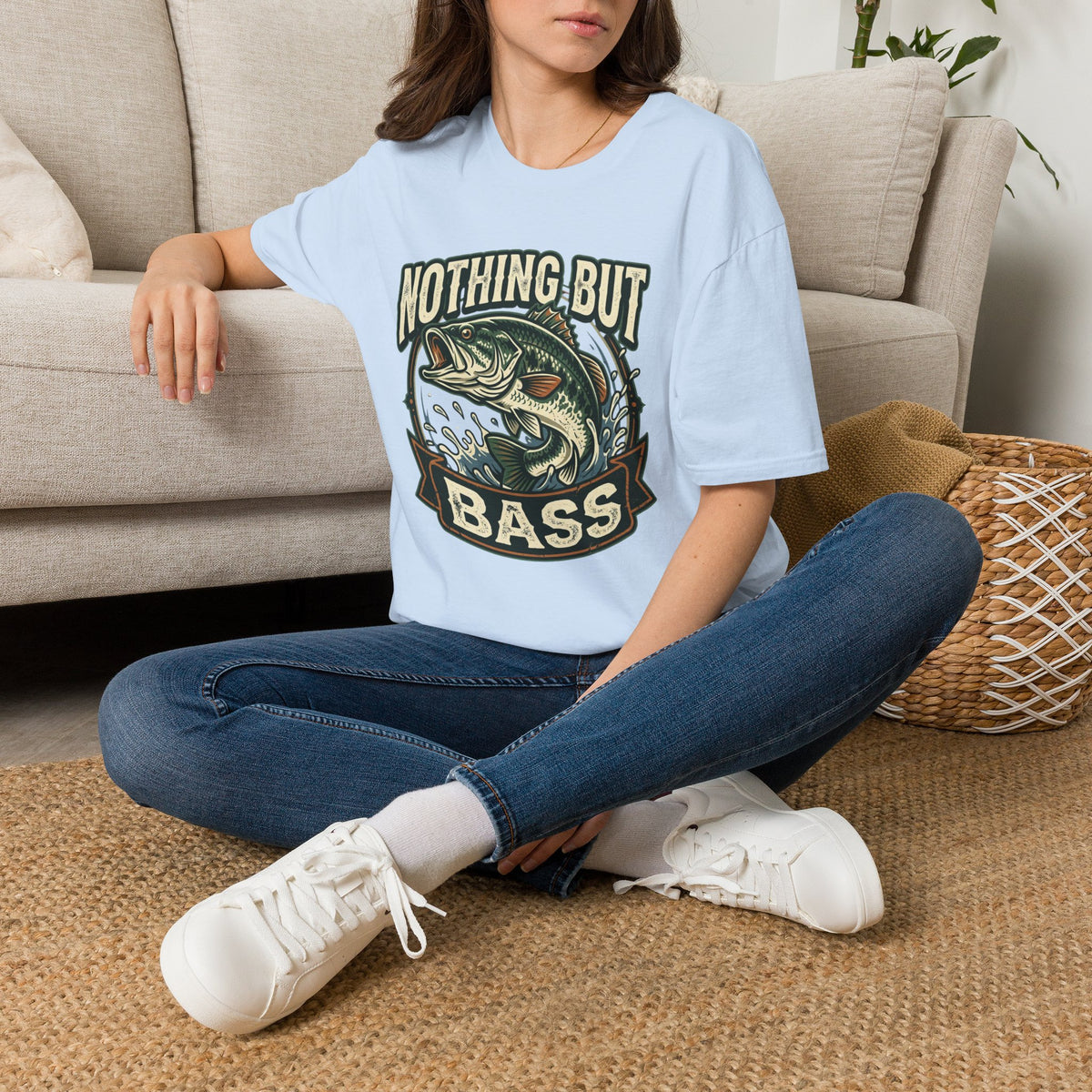 Nothing But Bass Fishing T-Shirt — Retro Largemouth Bass Graphic Tee