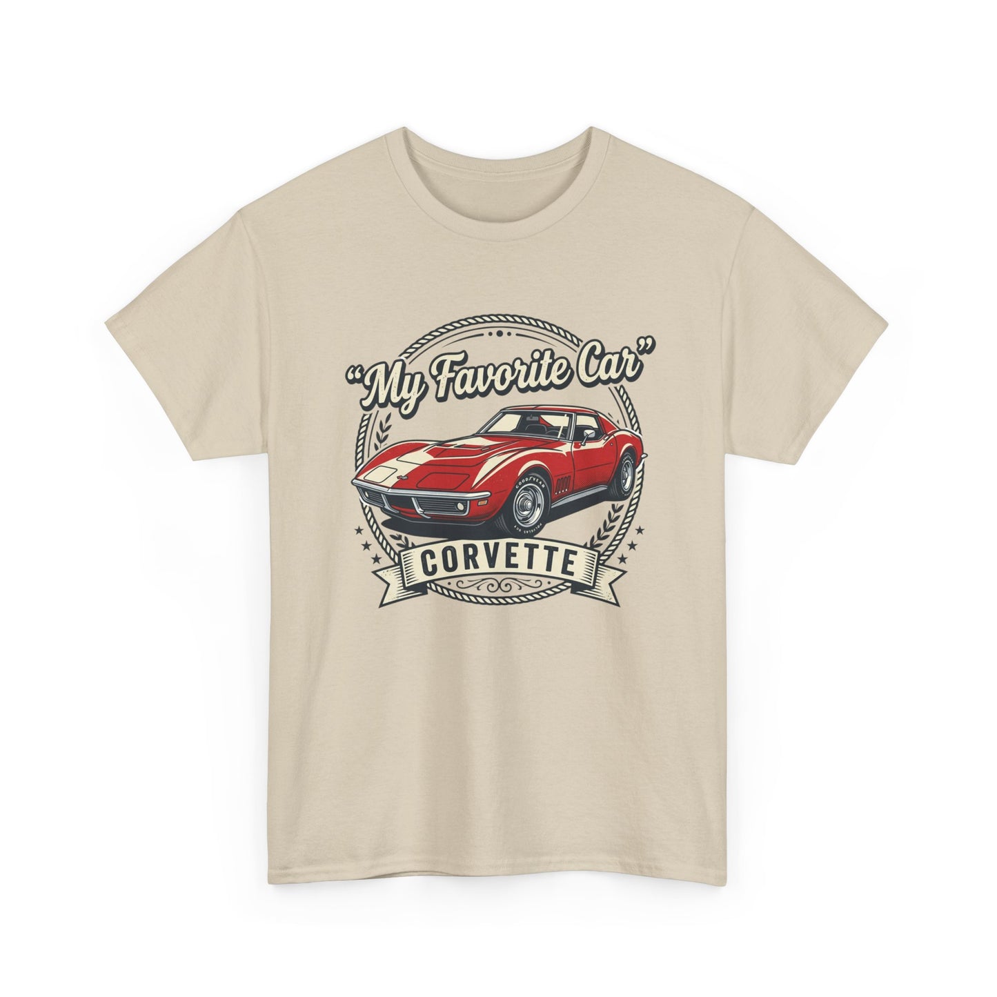 Corvette 'My Favorite Car' Classic Muscle Tee Printify