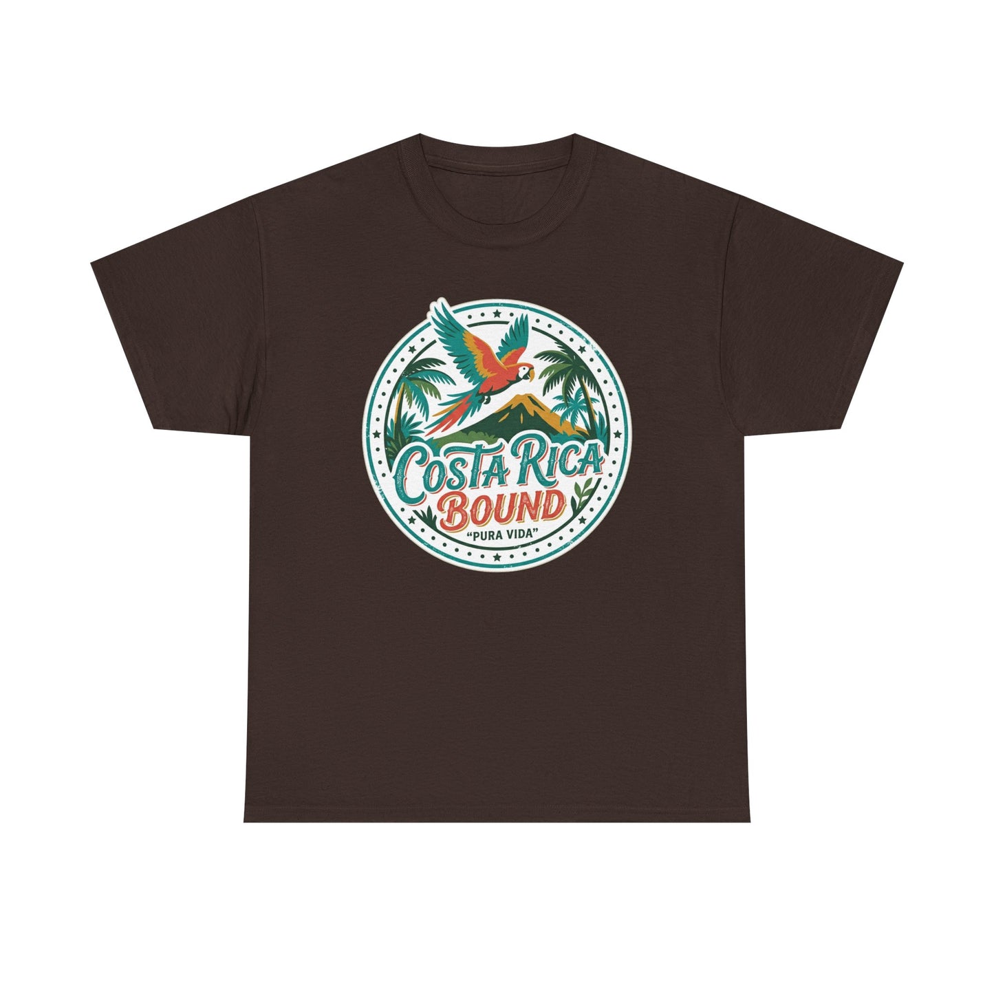 Costa Rica Bound T-Shirt — Tropical Parrot Travel Tee Printify