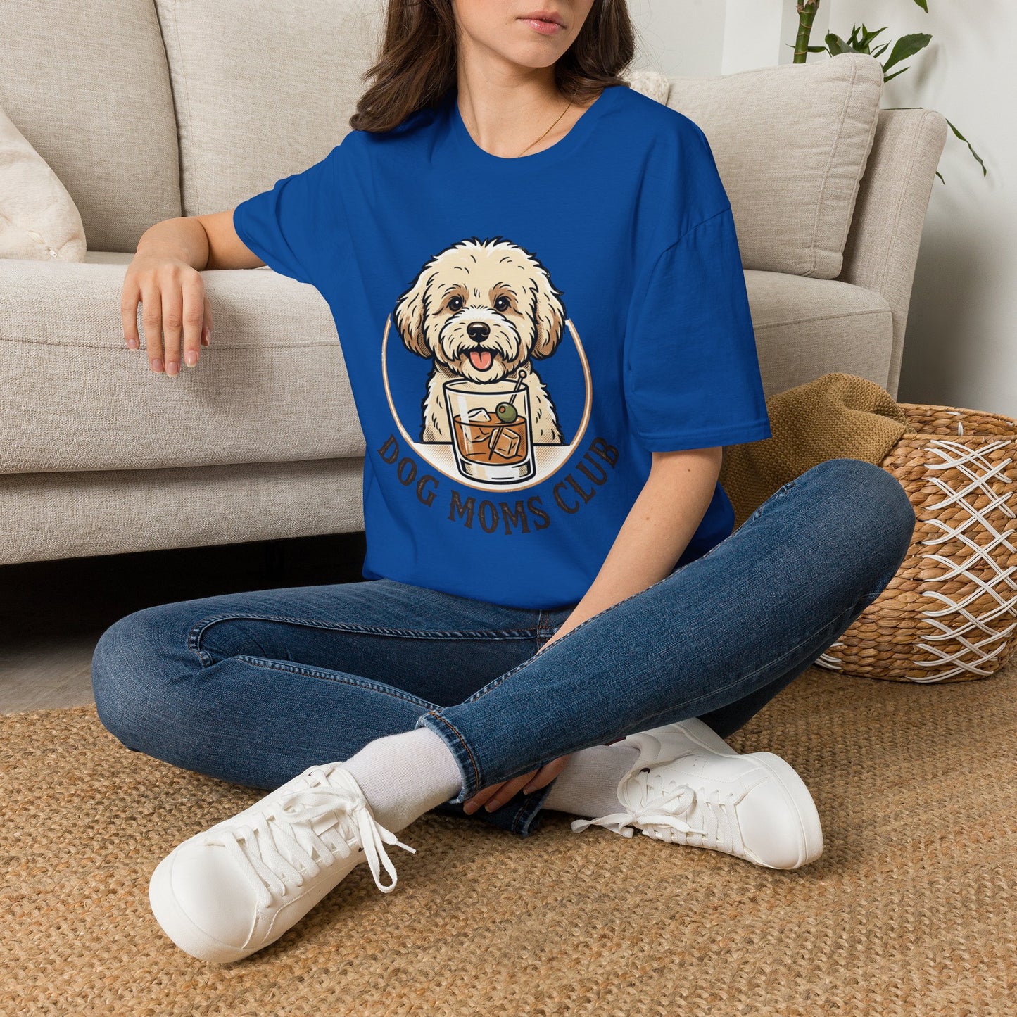 Dog Moms Club T-Shirt — Cute Doodle Dog Graphic Tee