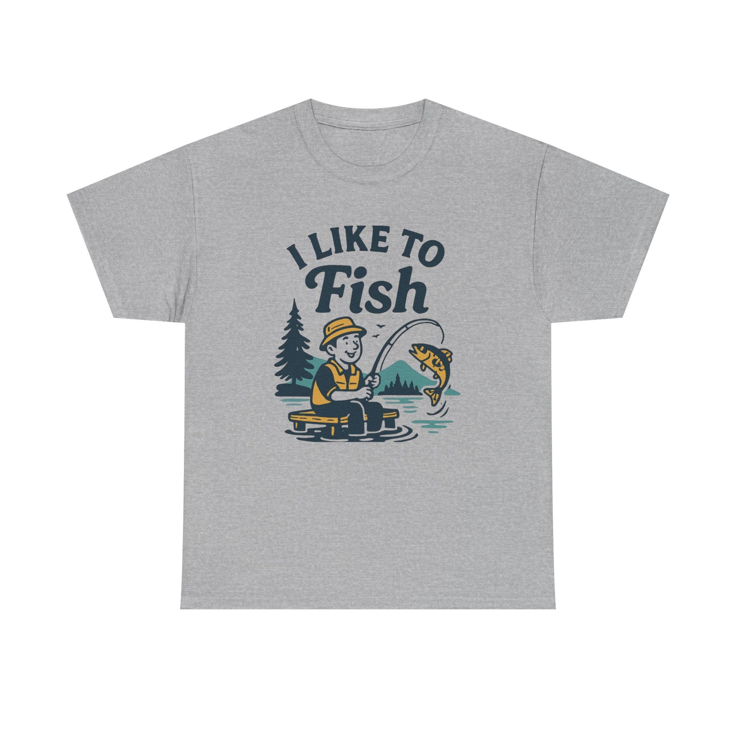 Fishing T-Shirt — "I Like to Fish" Vintage Outdoors Tee