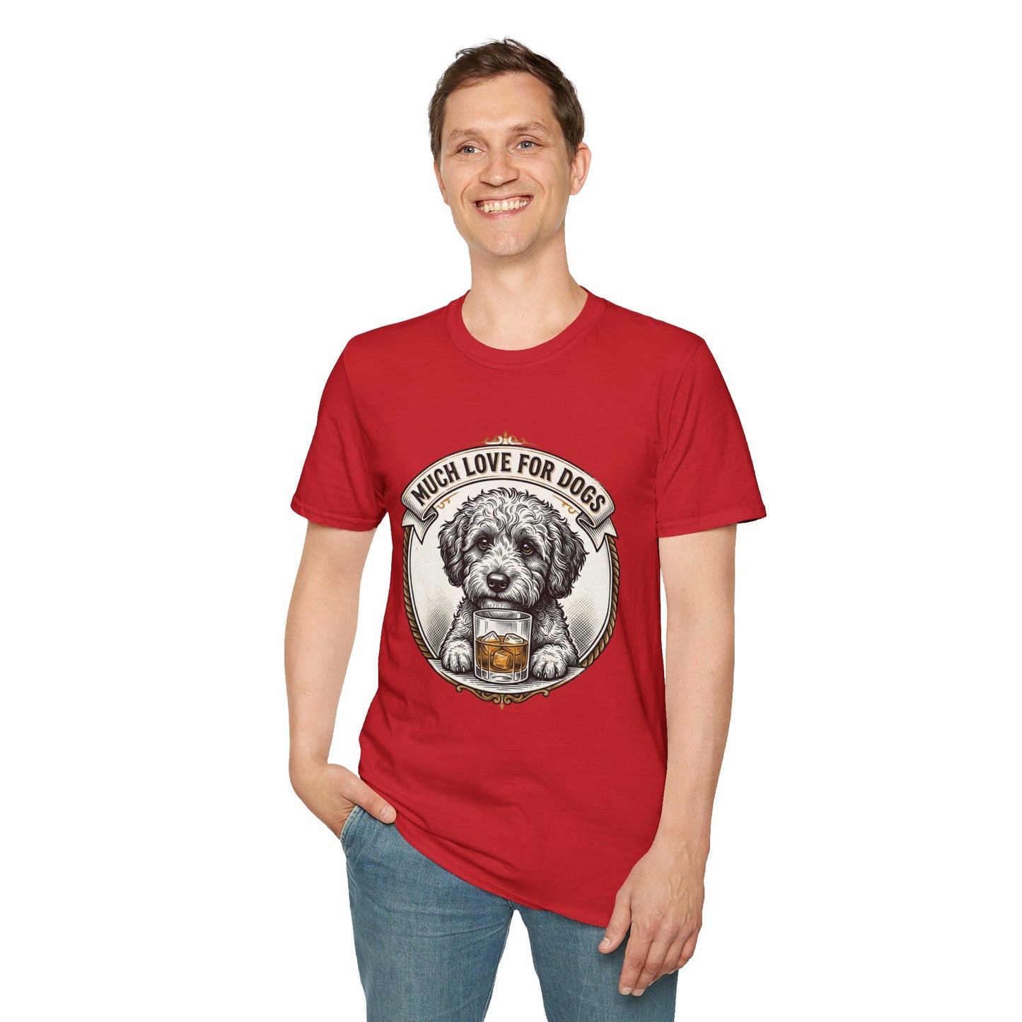 Much Love for Dogs T-Shirt — Vintage Dog Illustration Tee