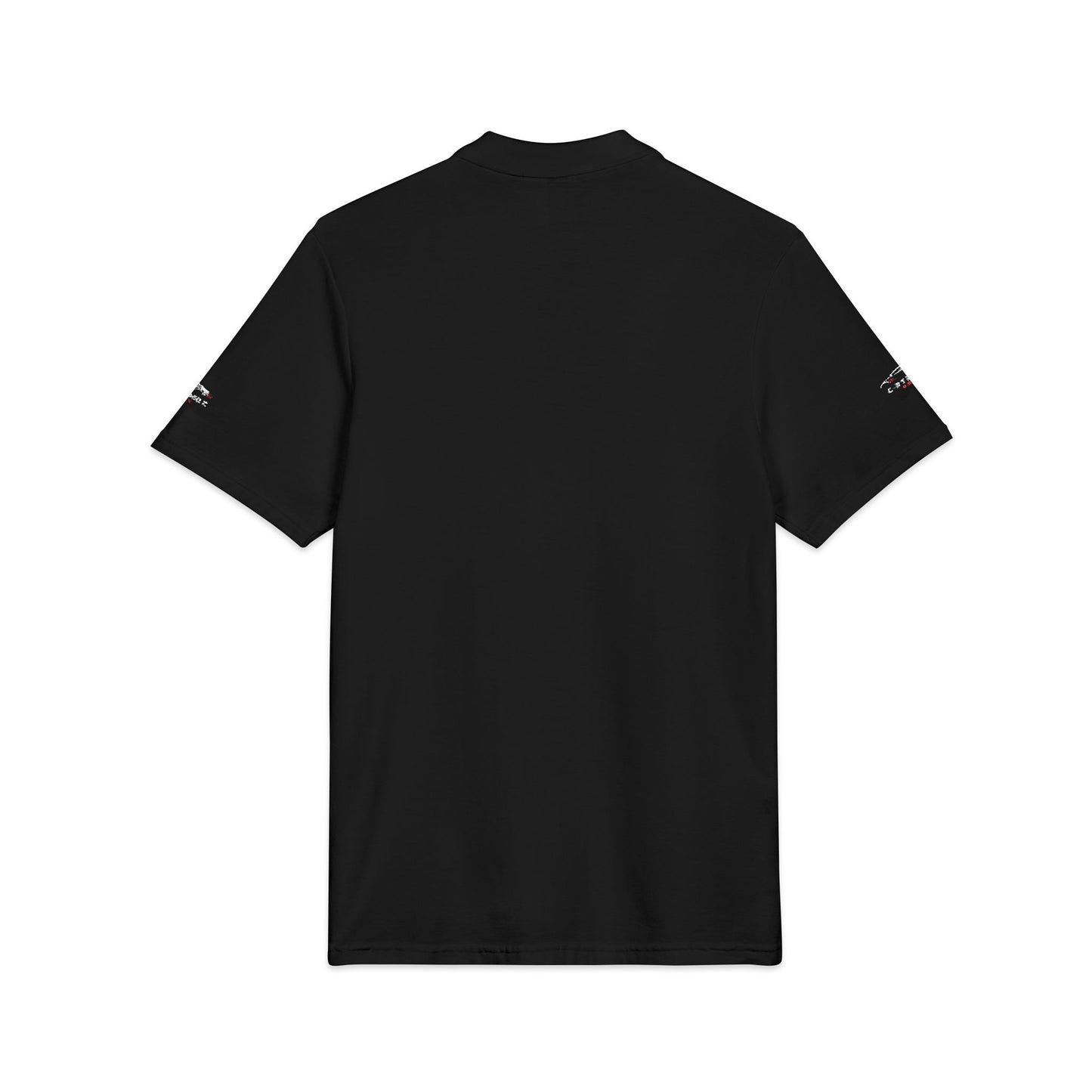 C-RYDERZ Embroidered Black Polo — 'Never Give Up' Heartbeat Logo Printify