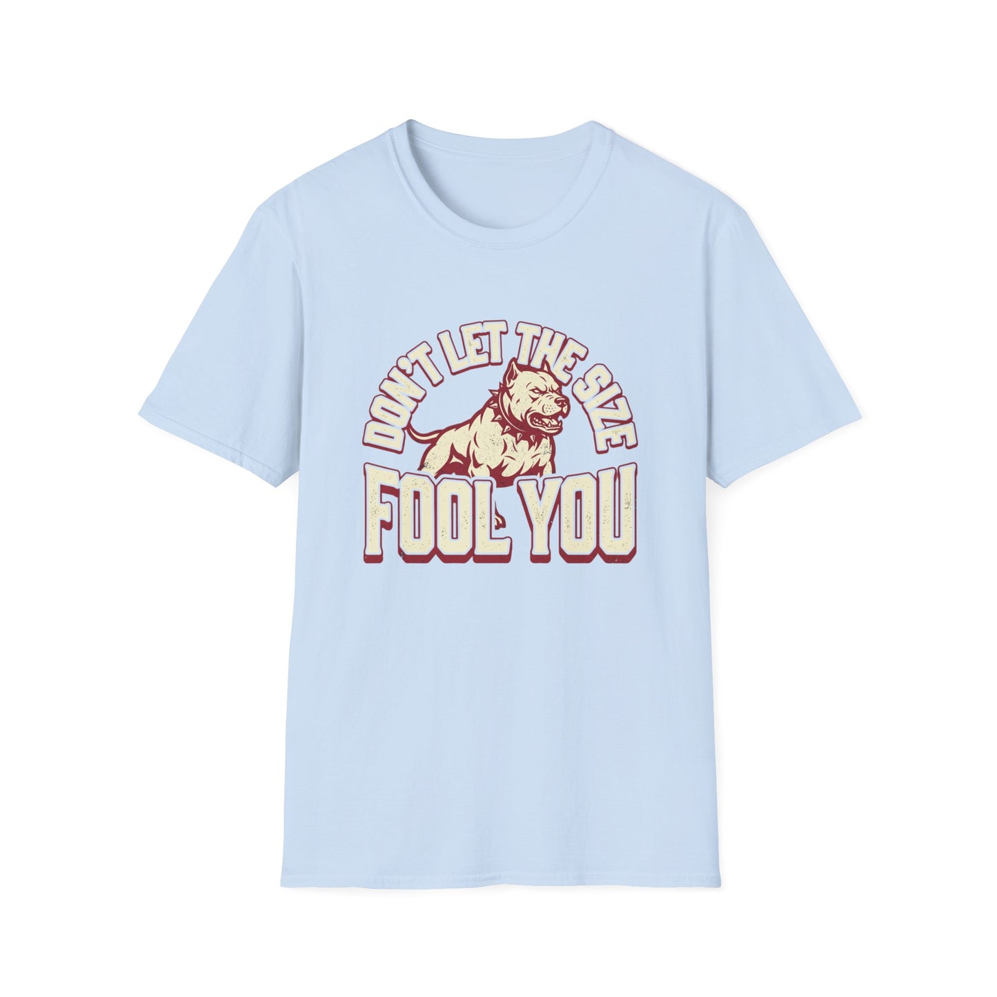 "Don’t Let The Size Fool You" Vintage Dog Tee-Pitbull Graphic T-Shirt