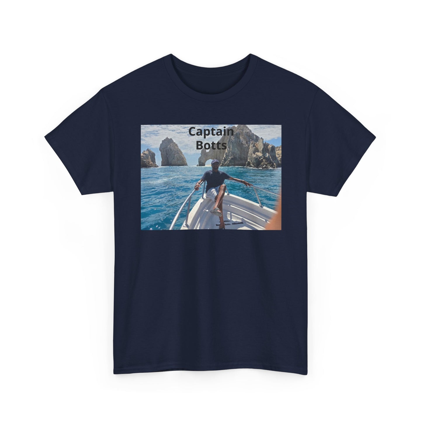 Larry T-Shirt — "Captain Botts" Boat Photo Graphic Tee | Nautical Vacation Crew Shirt