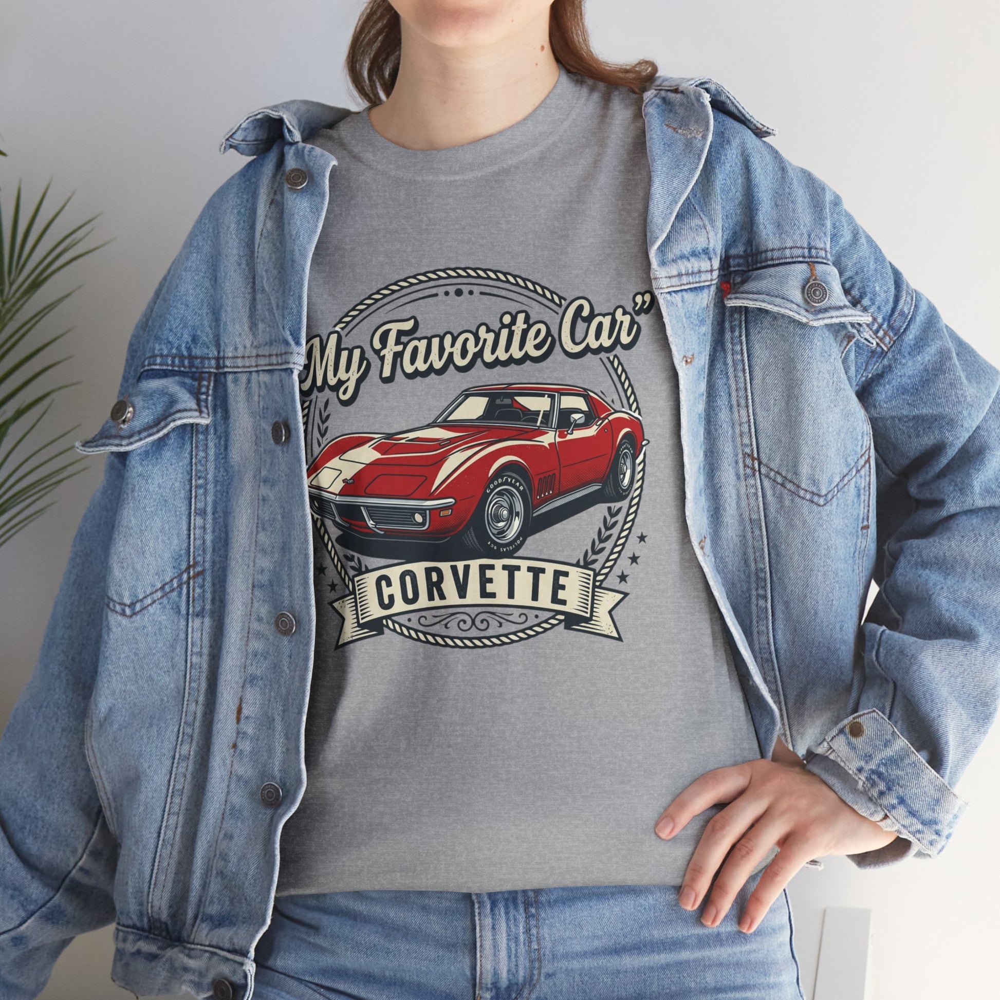 Corvette 'My Favorite Car' Classic Muscle Tee Printify