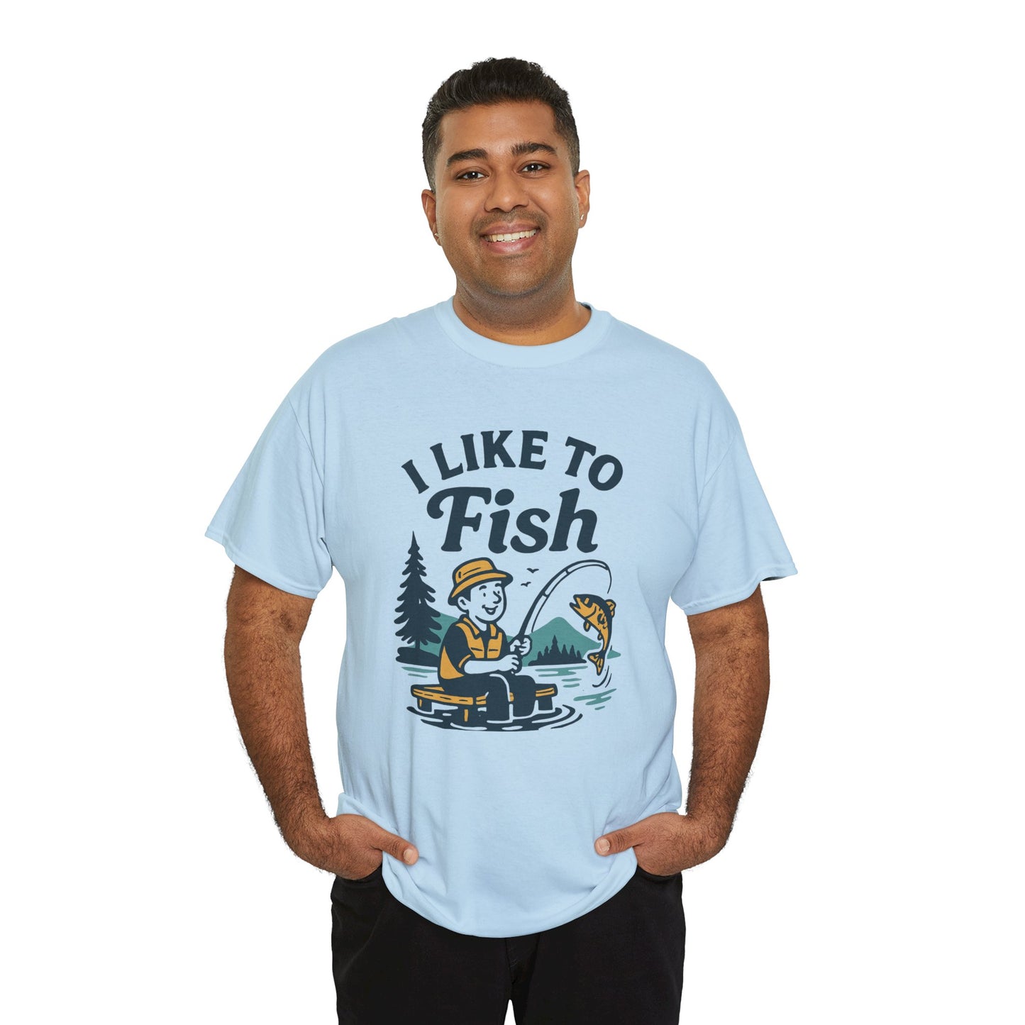 Fishing T-Shirt — "I Like to Fish" Vintage Outdoors Tee