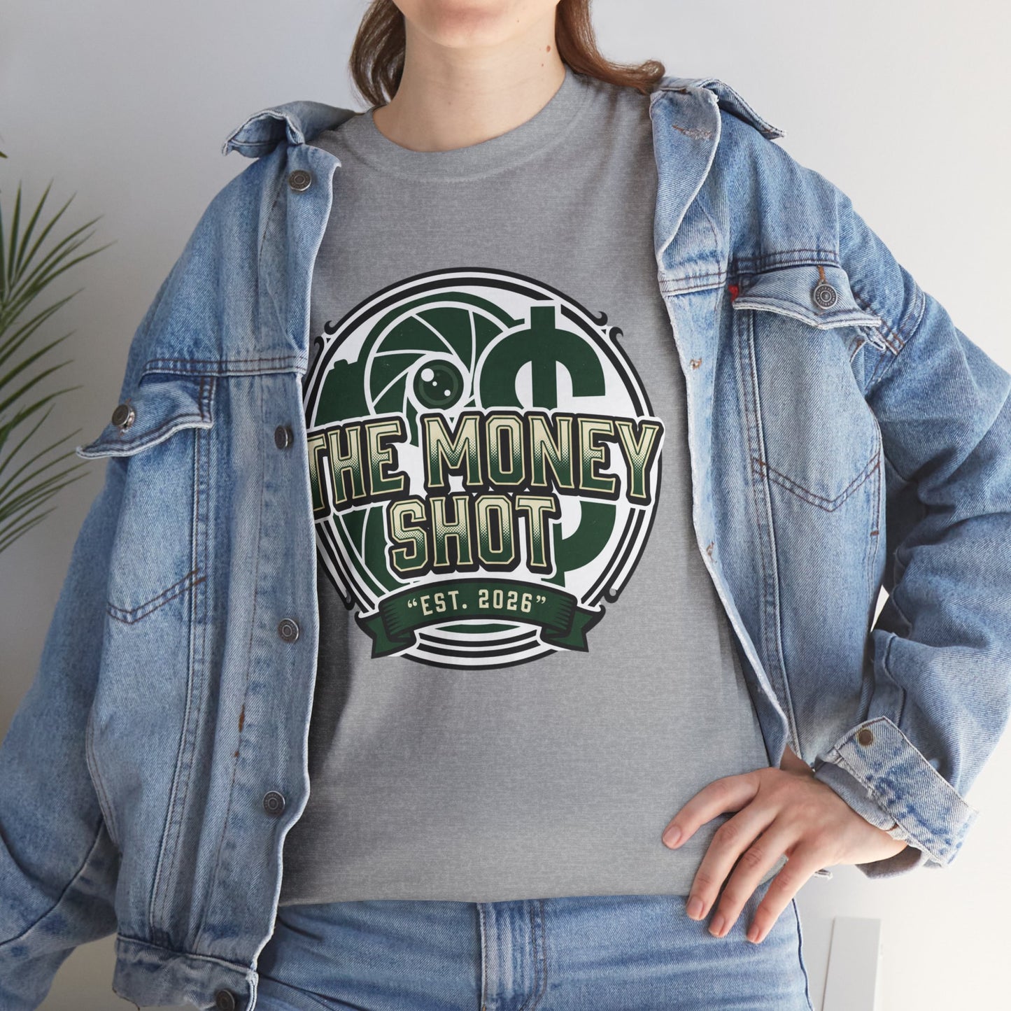The Money Shot Graphic Tee — Retro Dollar Logo T-Shirt