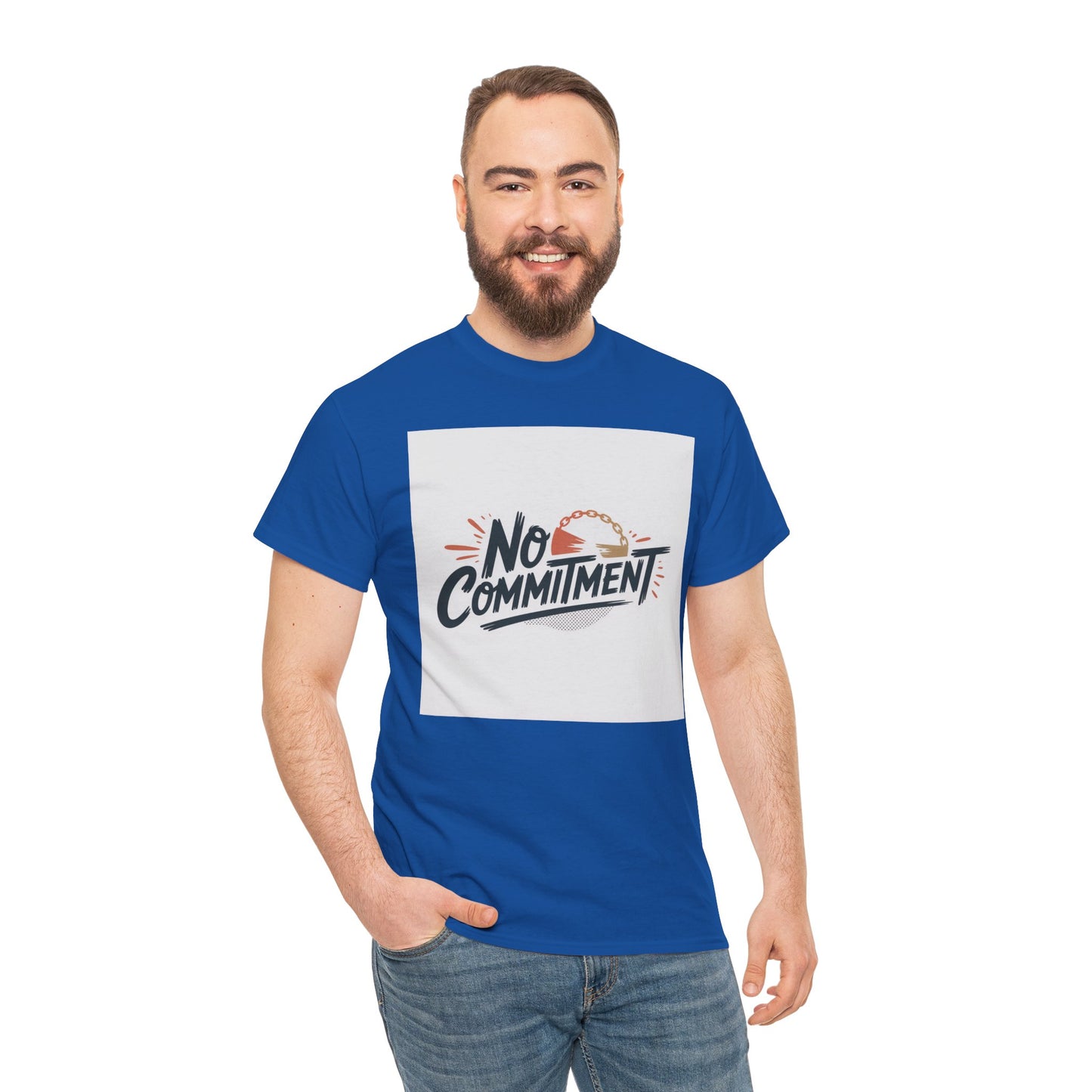 No Commitment T-Shirt — Funny Casual Graphic Tee for Dating & Freedom Lovers