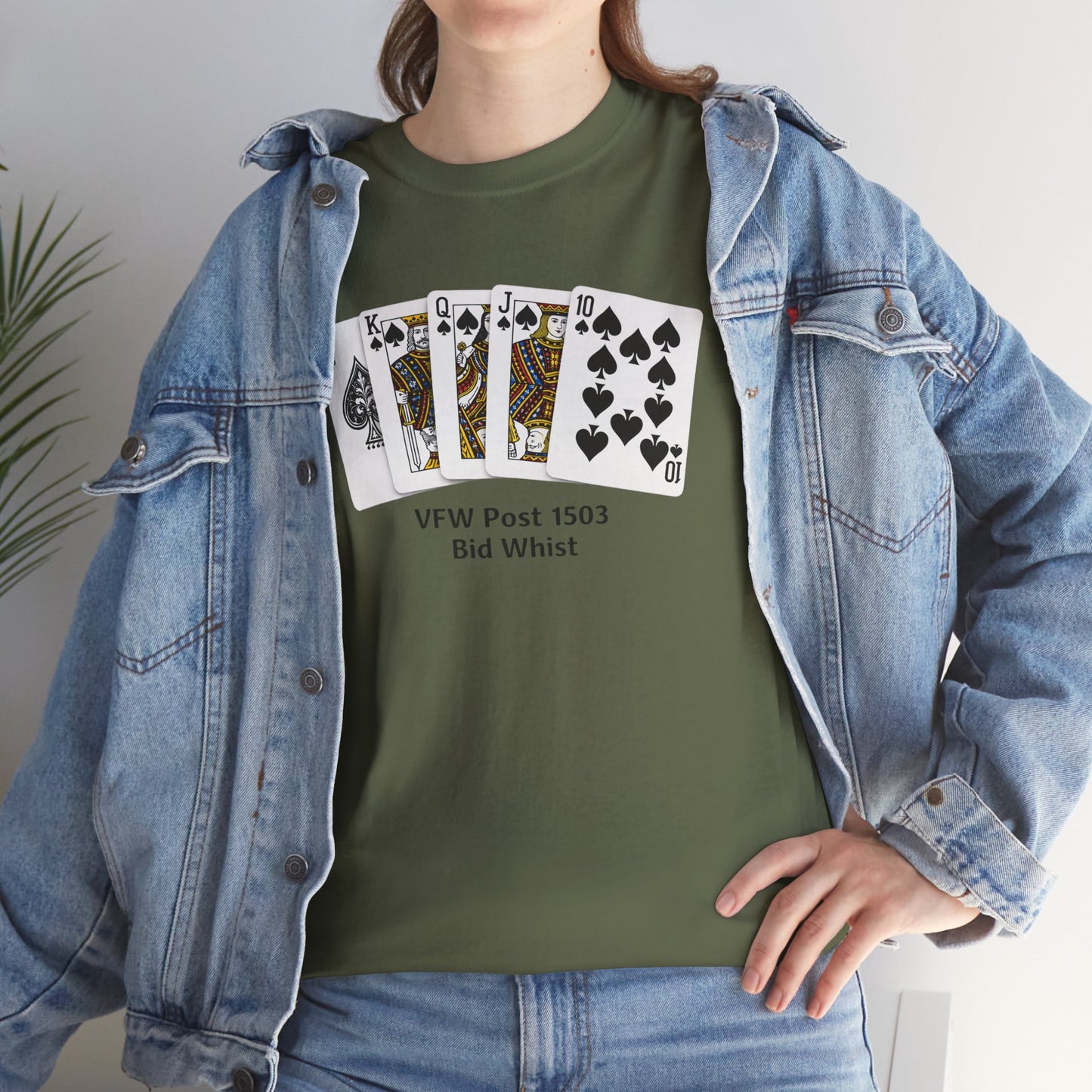 Bid Whist Card Tee — VFW Post 1501 Poker Night T-Shirt