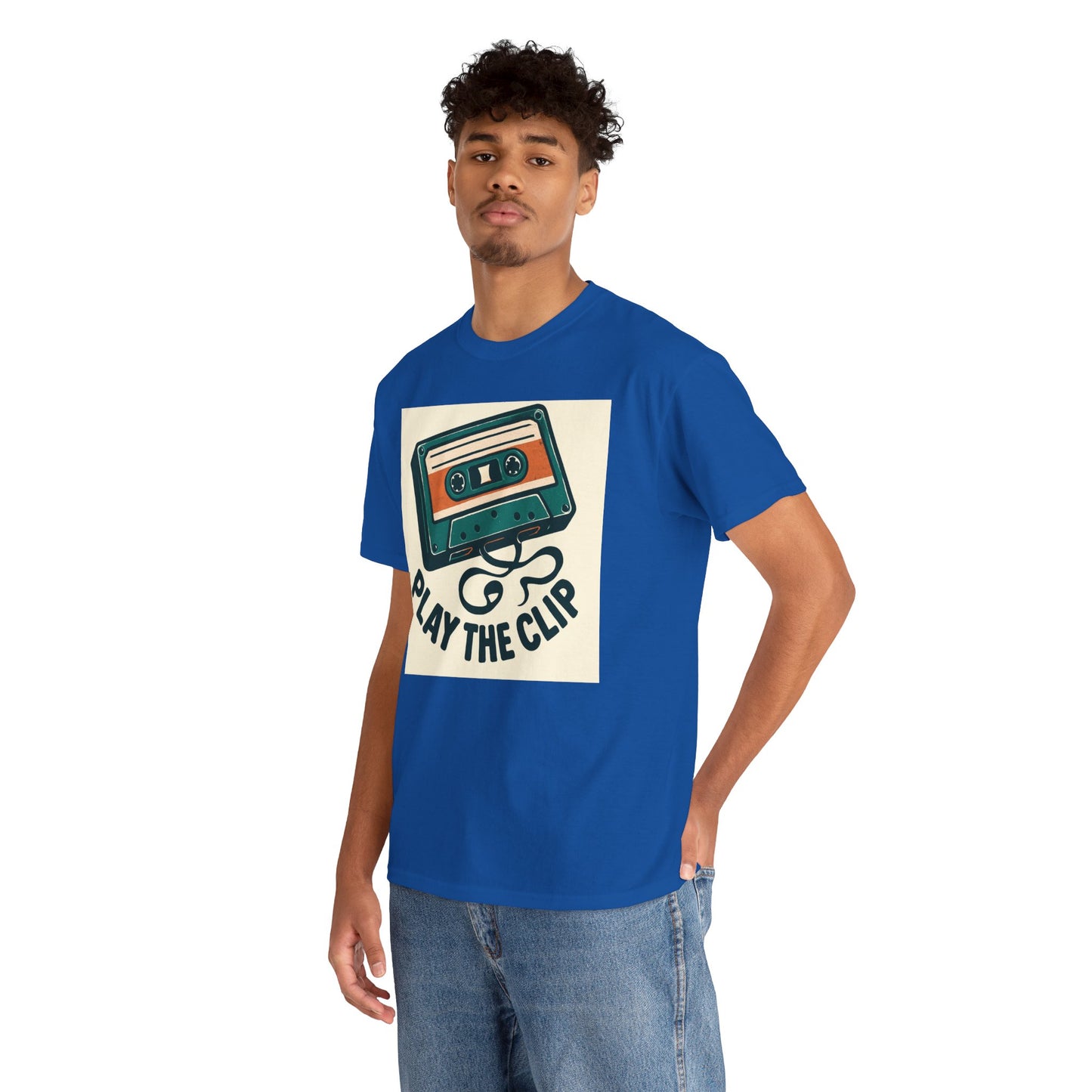 Cassette Tape 'Play the Clip' T-Shirt — Retro Music Tee Printify