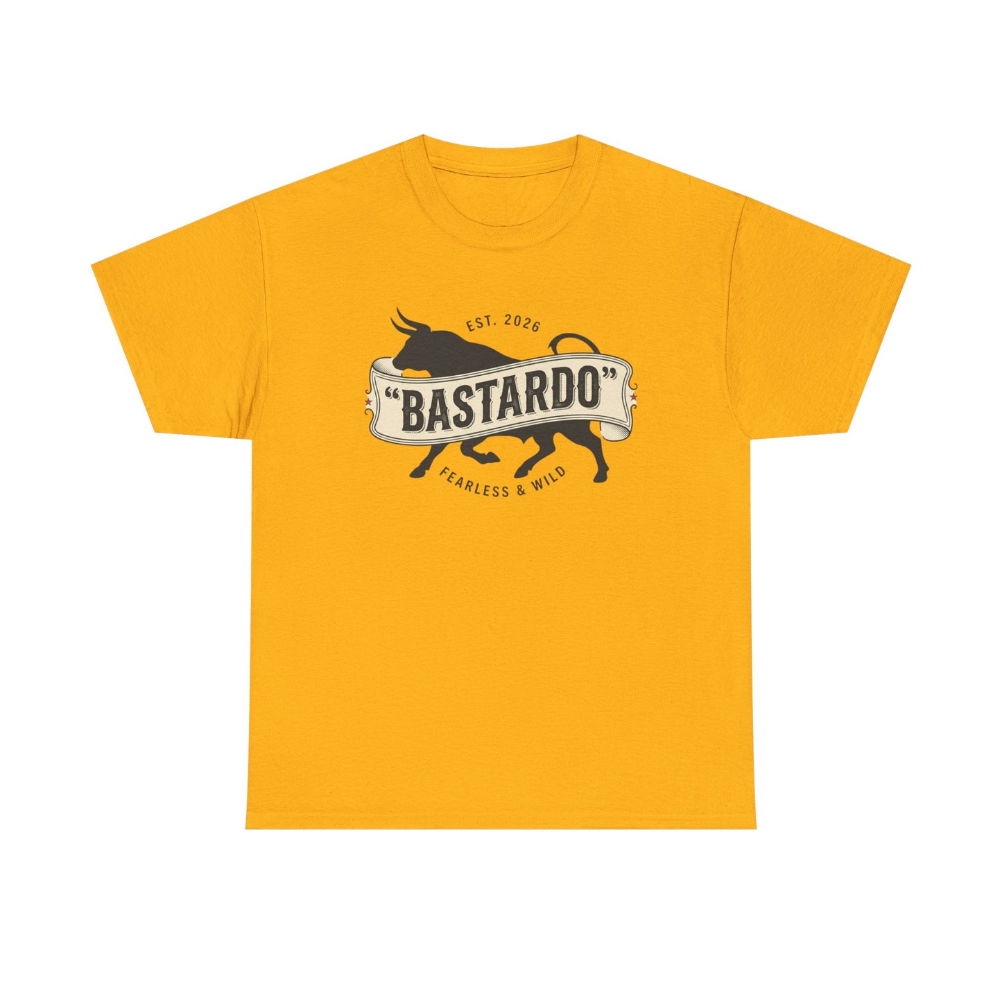 Bastardo Graphic Tee — Vintage Bull Emblem T-Shirt
