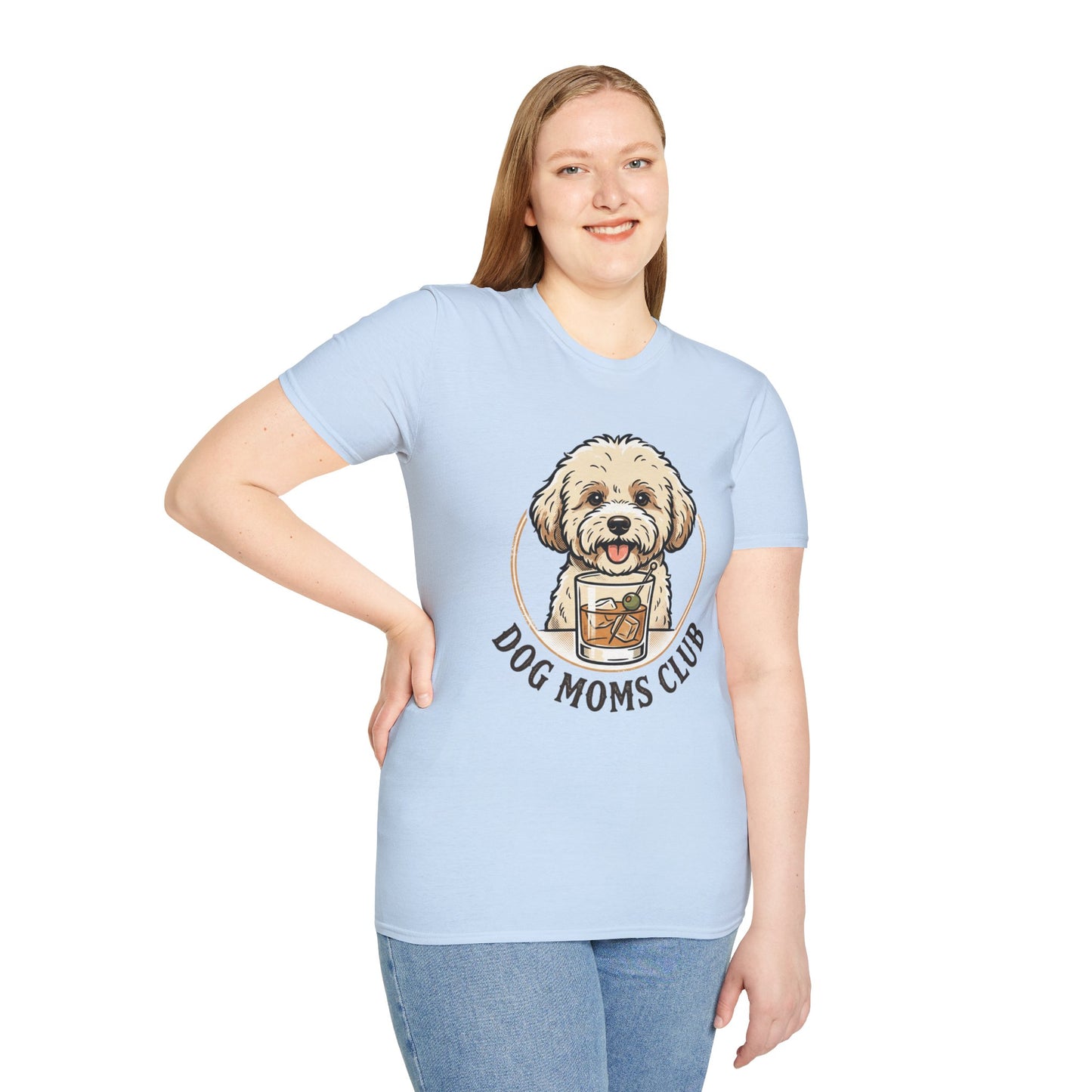 Dog Moms Club T-Shirt — Cute Doodle Dog Graphic Tee