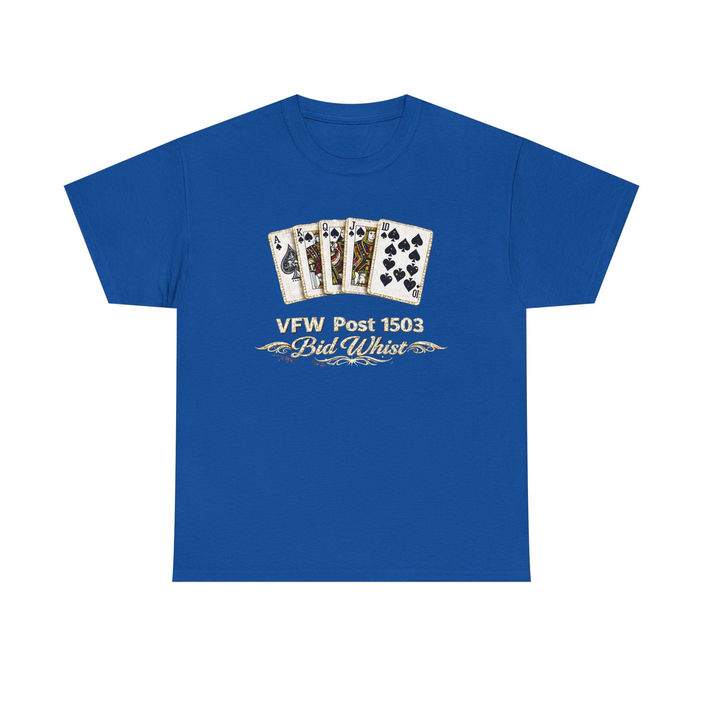 Veterans VFW Poker Night Tee – "VFW Post 1503" Playing Cards Design