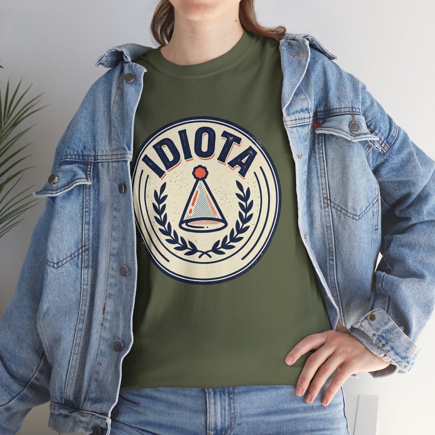 Idiota Crest T-Shirt — Vintage Emblem Graphic Tee