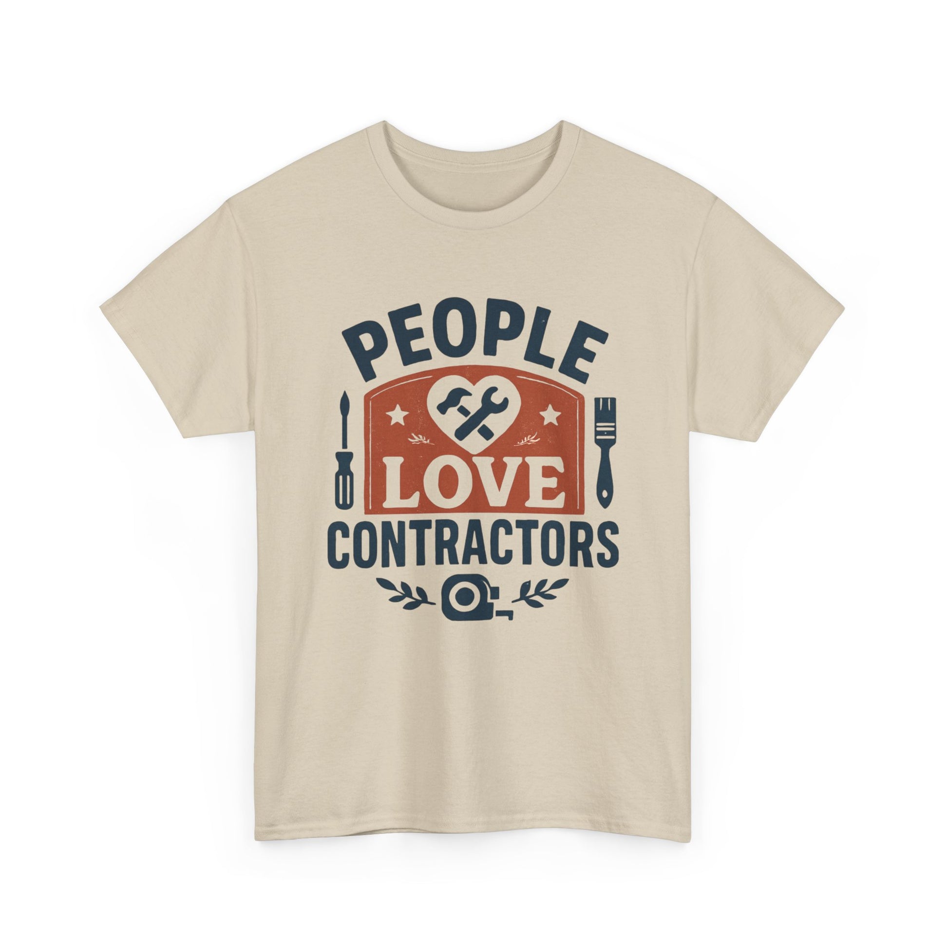 Contractor T-Shirt – "People Love Contractors" Graphic Tee Printify