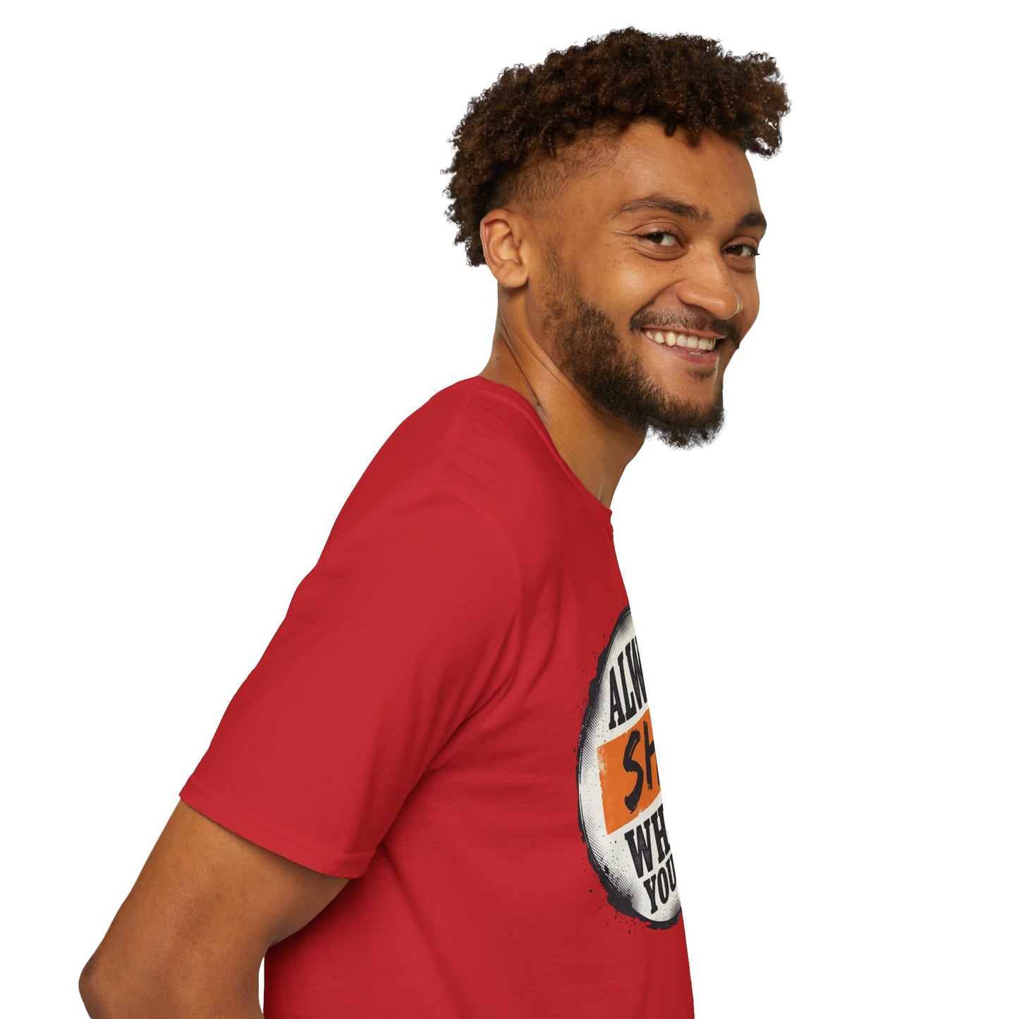 T-Shirt — Funny "Always Shit Where You Eat" Graphic Tee Printify