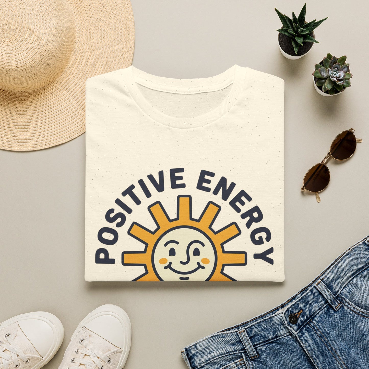 Positive Energy T-Shirt — Sunny 'Positive Energy Only' Graphic Tee