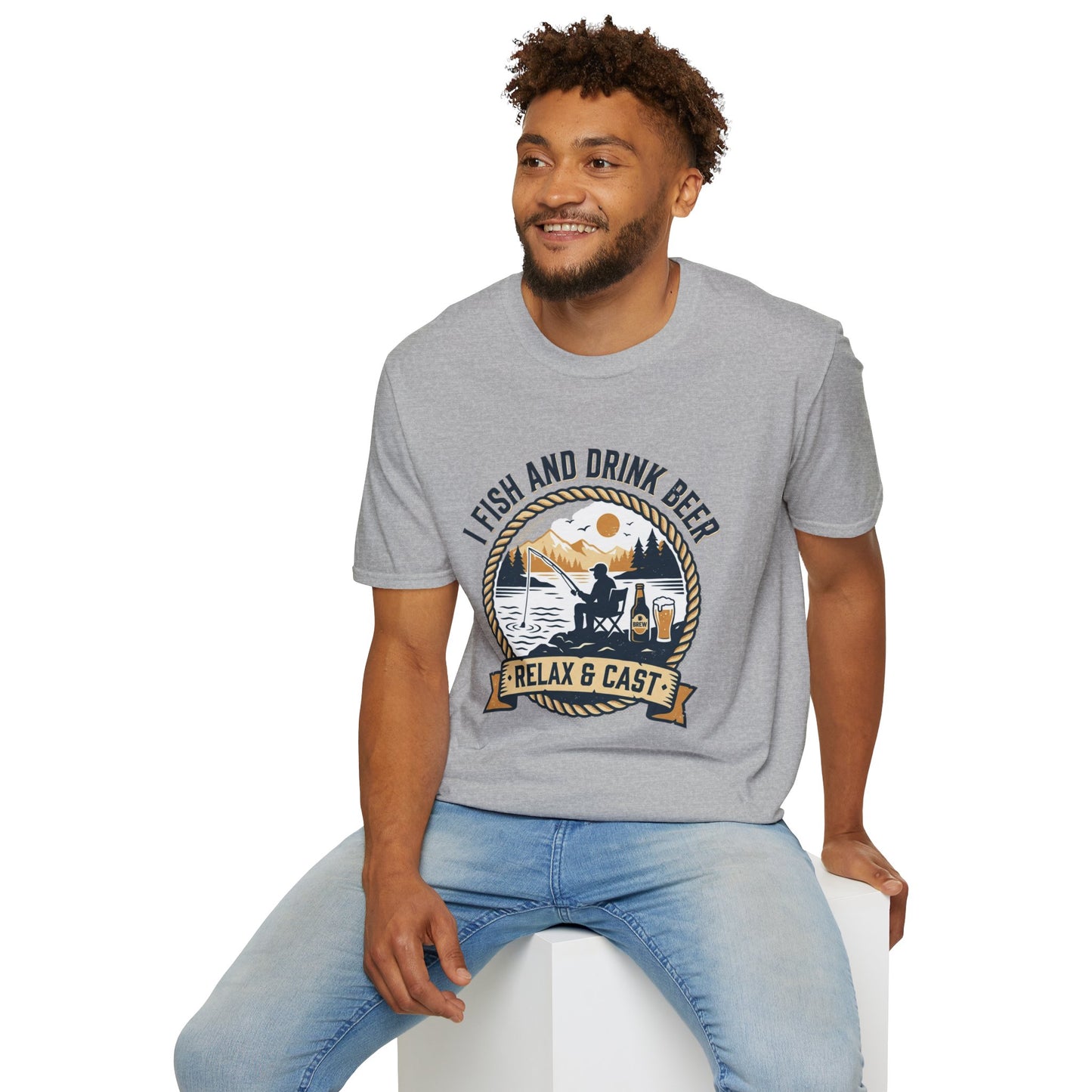 Fishing & Beer T-Shirt — "I Fish and Drink Beer" Relax & Cast Graphic Tee