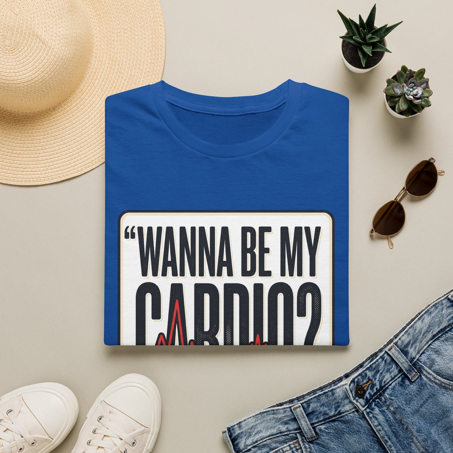 Wanna Be My Cardio? T-Shirt — Funny Fitness Graphic Tee for Gym Lovers