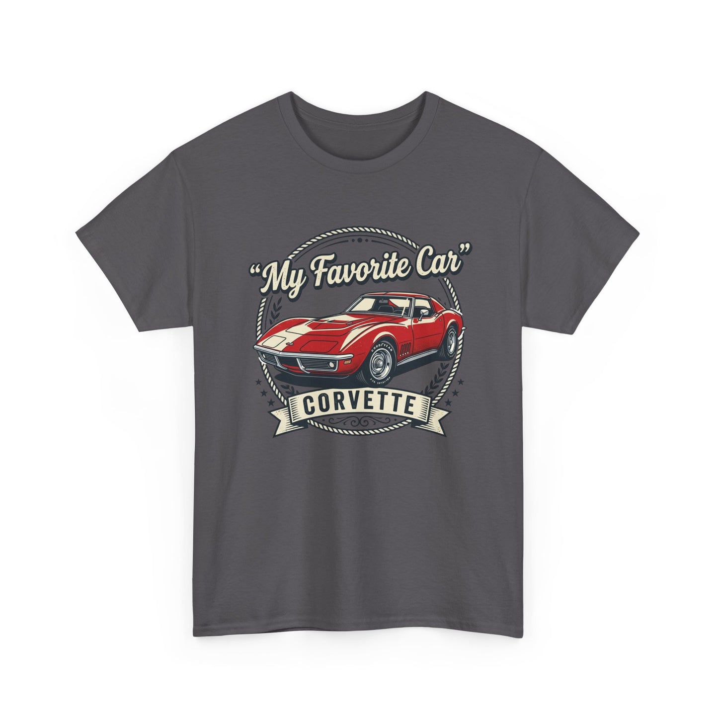 Corvette 'My Favorite Car' Classic Muscle Tee Printify