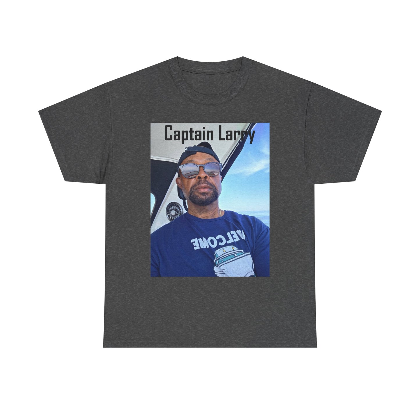 Custom Photo Print T-Shirt — Personalized Selfie Tee ("Welcome" Coffee Graphic) Printify