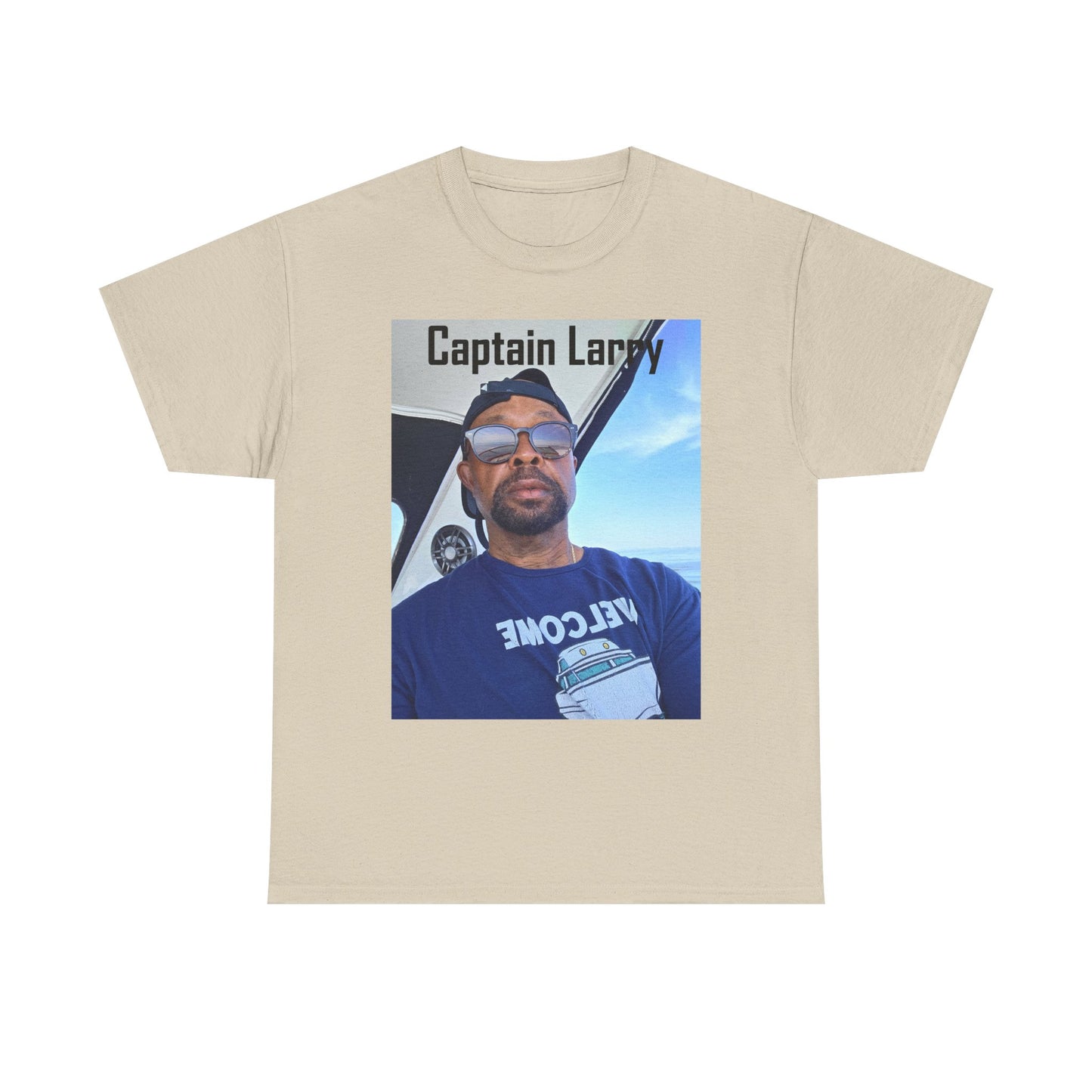 Custom Photo Print T-Shirt — Personalized Selfie Tee ("Welcome" Coffee Graphic) Printify