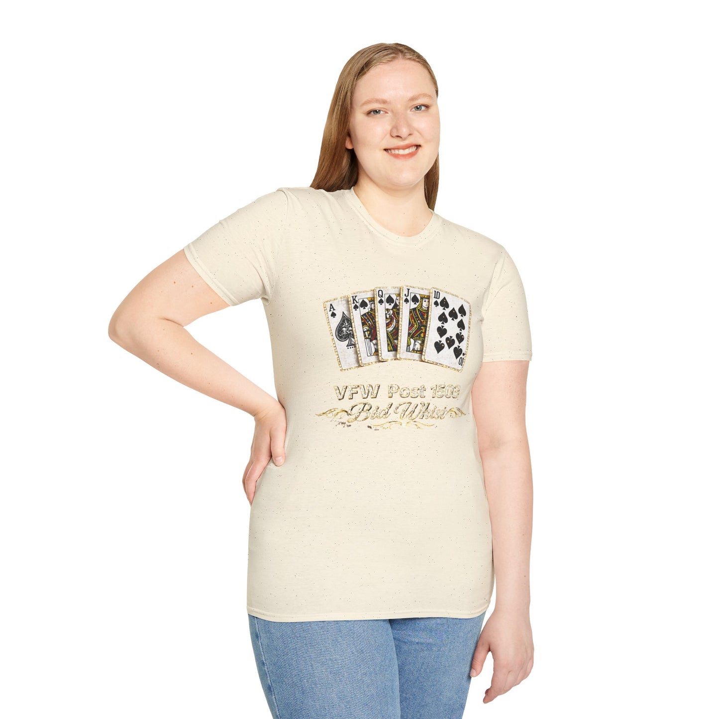 Bid Whist Playing Cards Tee — VFW Post 1503 Card Game T-Shirt