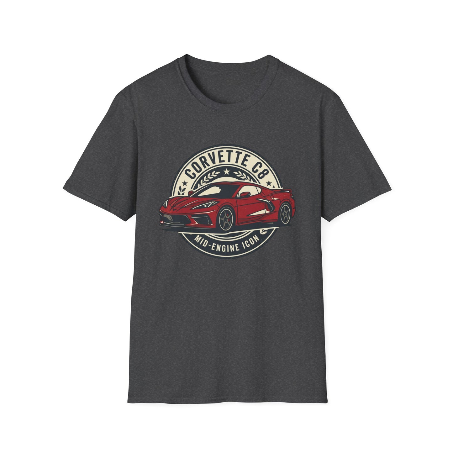 Corvette C8 Tee — Red Mid‑Engine Icon Car Shirt