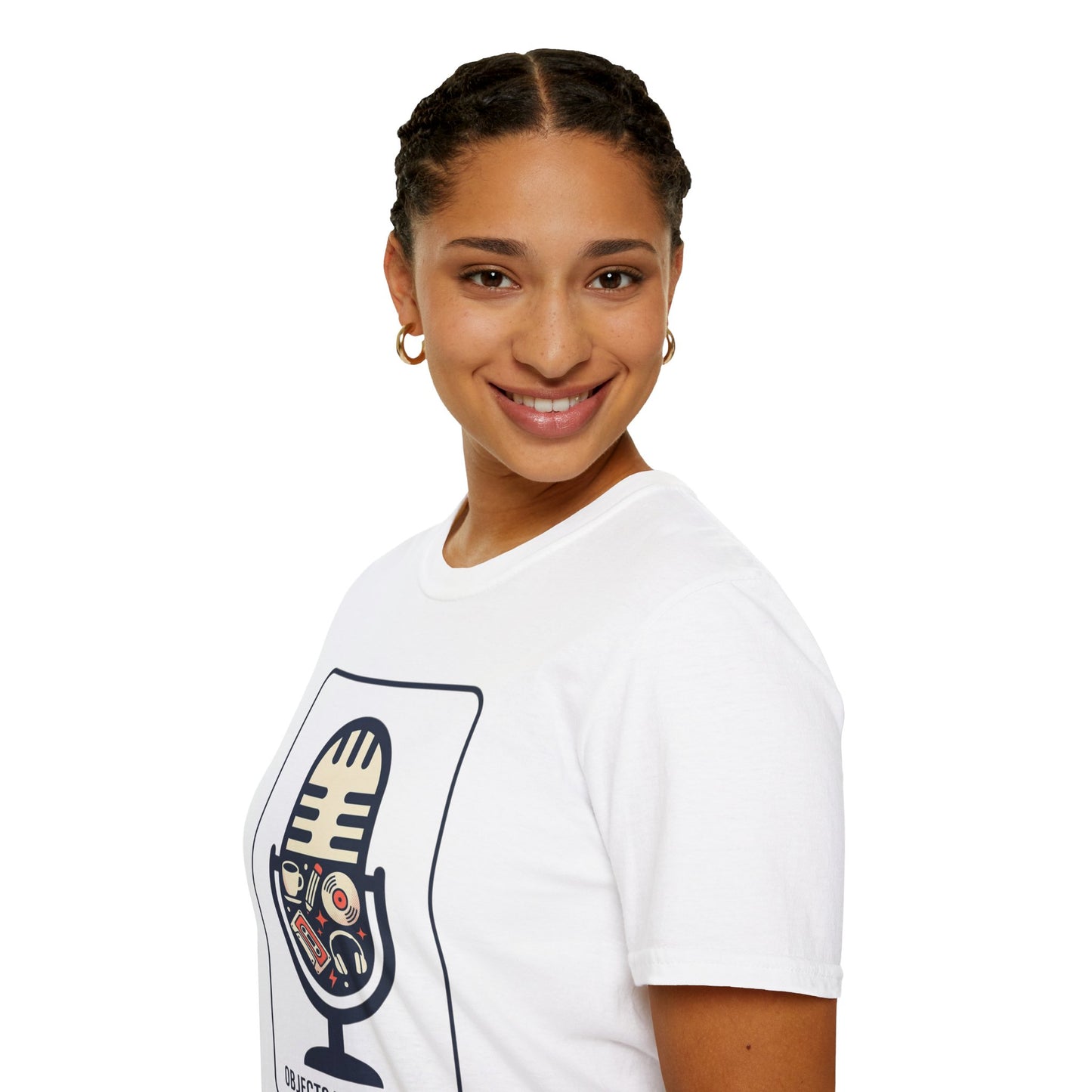 Microphone Graphic T-Shirt — “Objects Into Voice” Podcast Tee