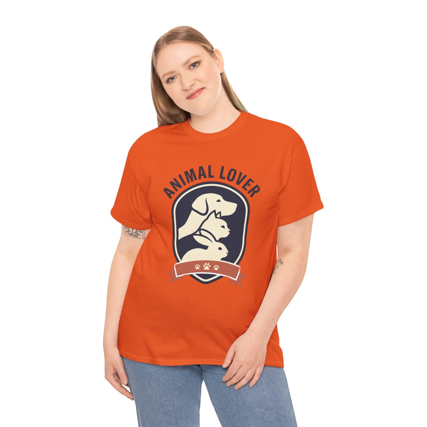 Animal Lover T-Shirt — Retro Pet Badge Tee (Dogs & Cats)