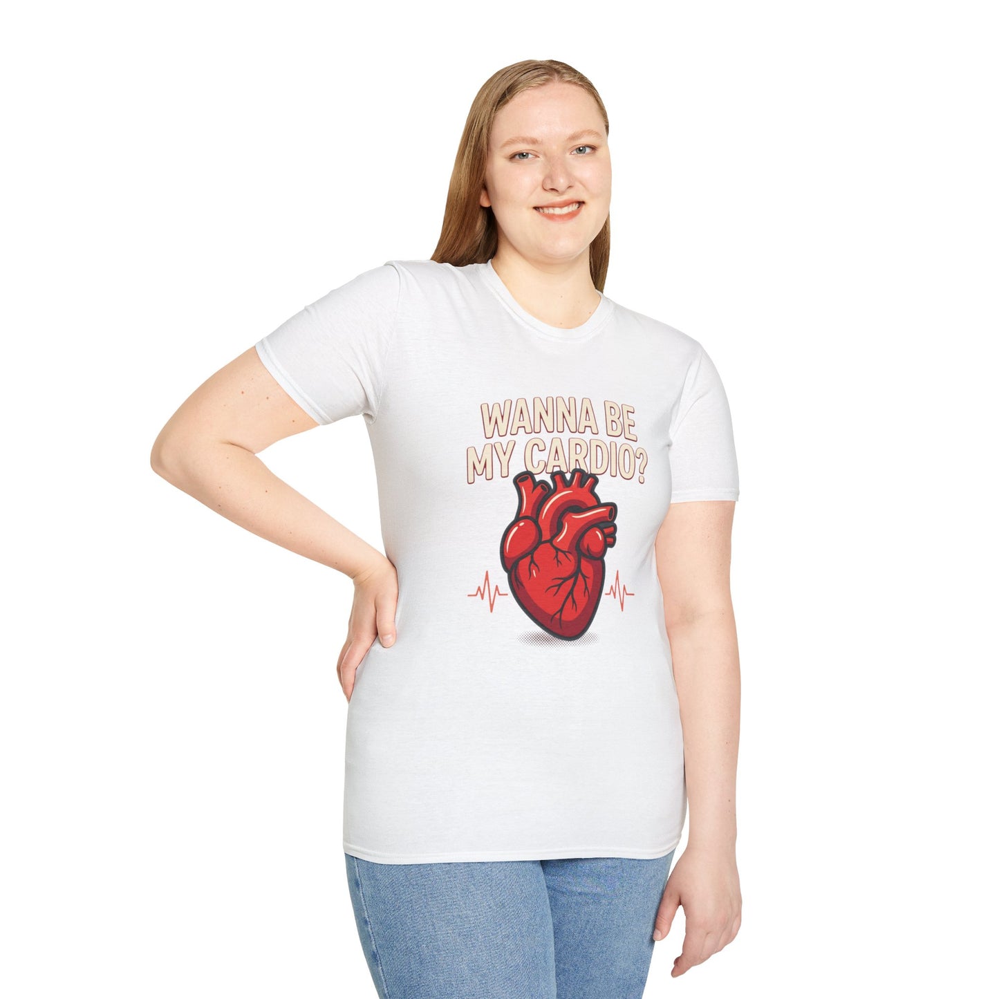 Wanna Be My Cardio? T-Shirt — Cute Anatomical Heart Graphic Tee