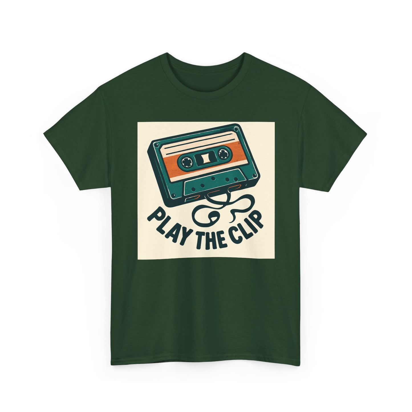Cassette Tape 'Play the Clip' T-Shirt — Retro Music Tee Printify