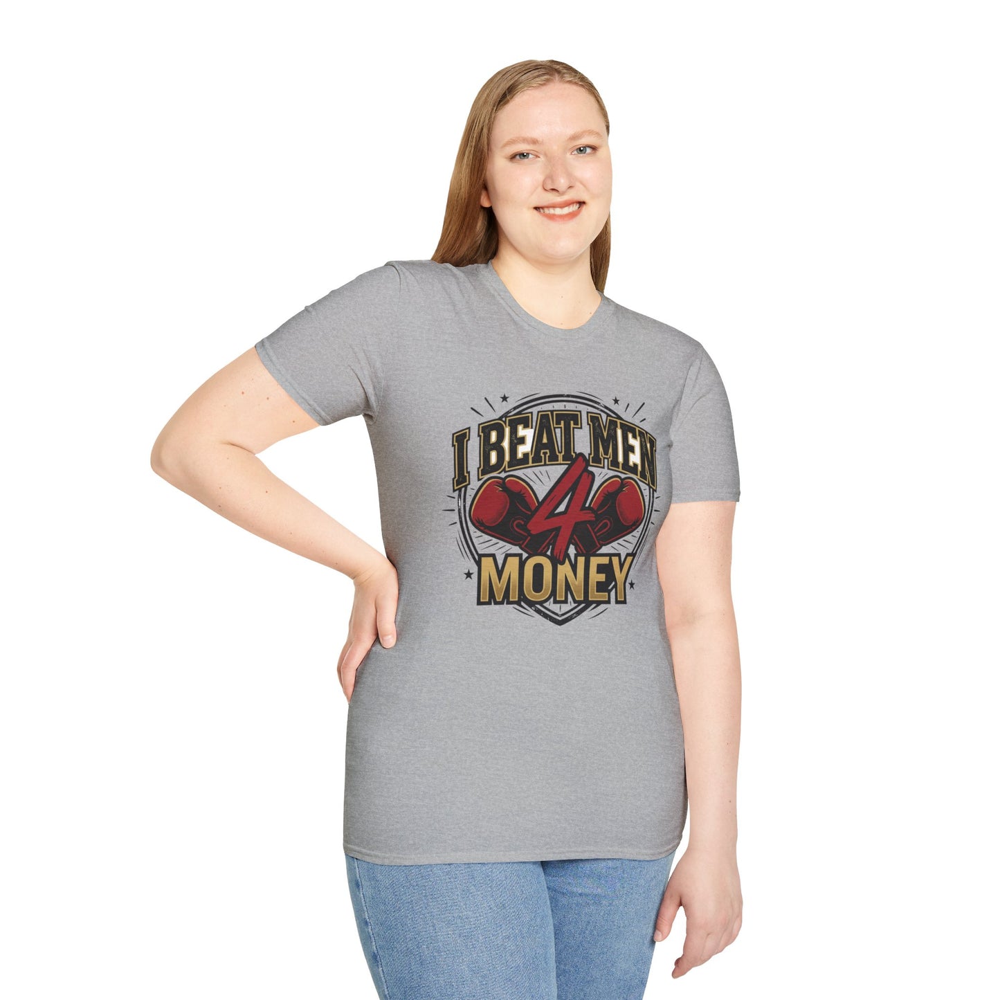 I Beat Men 4 Money Boxing T-Shirt Printify