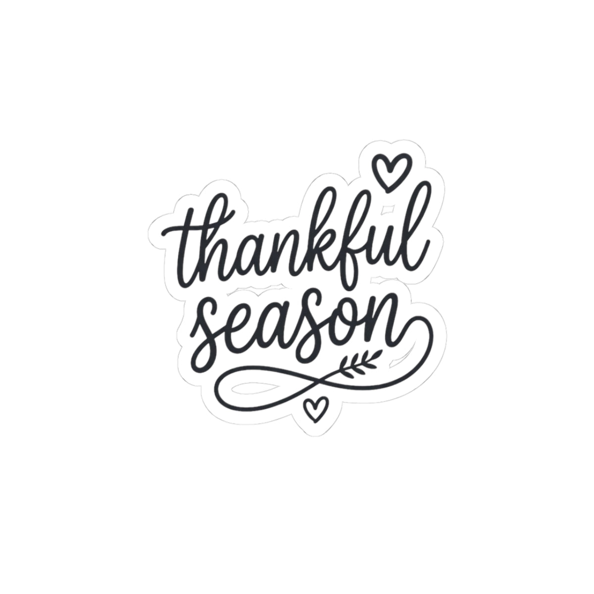 Thankful Season Sticker | Thanksgiving Fall, Harvest Script Vinyl