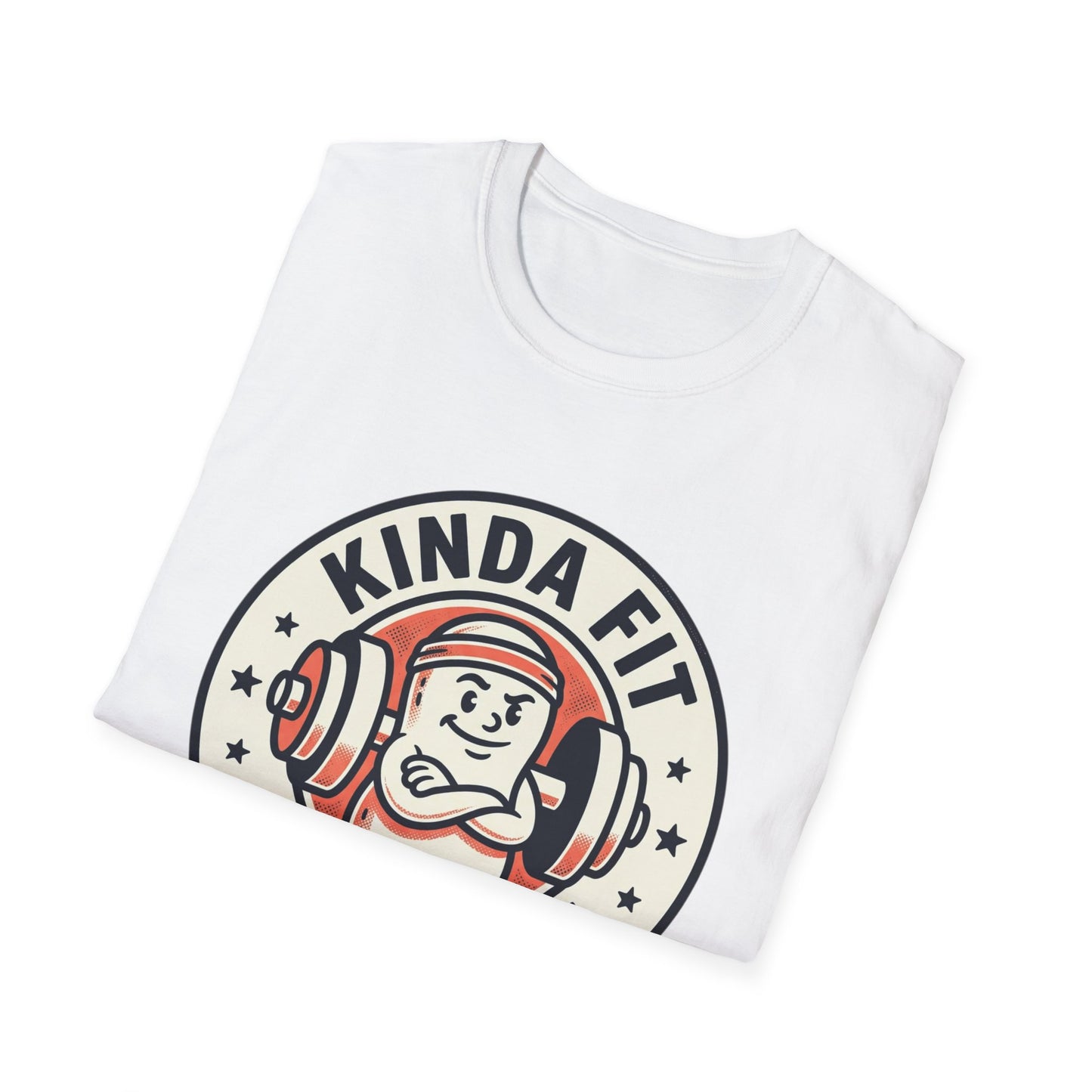 Kinda Fit Sorta Fat Funny Gym T-Shirt — Humorous Weightlifting Tee