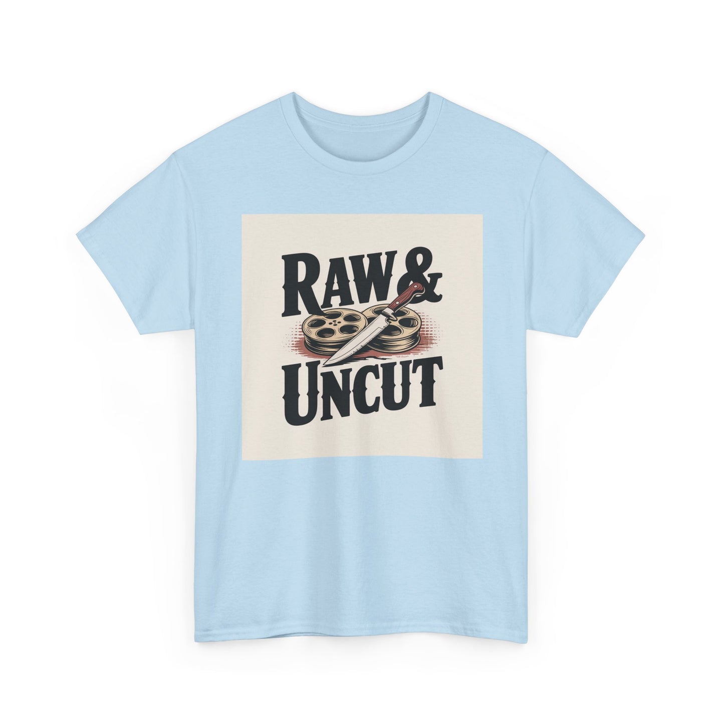 Raw & Uncut Graphic Tee — Vintage Film Reel Movie Lover T-Shirt