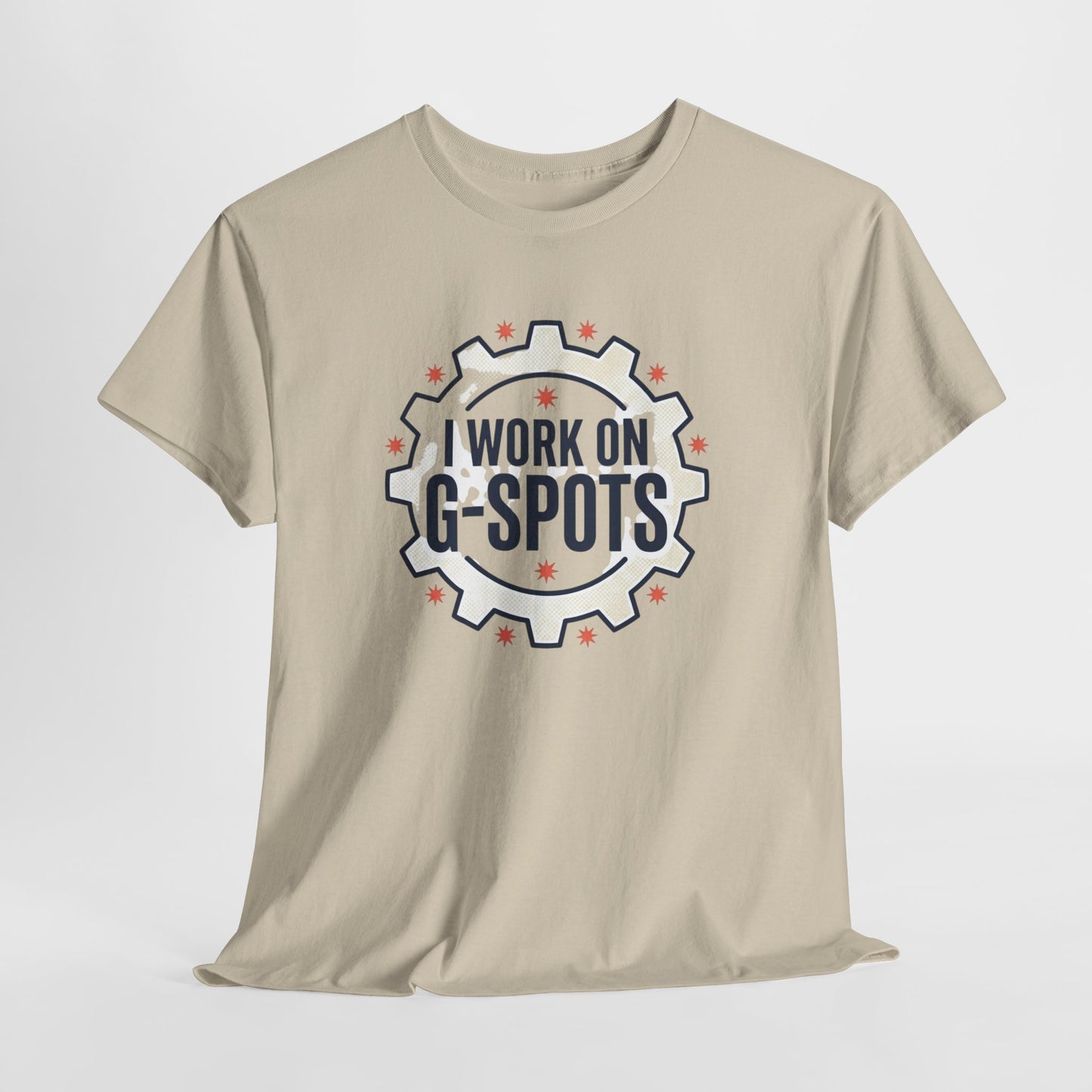 “I Work On G‑Spots” Funny Mechanical Gear Graphic Tee