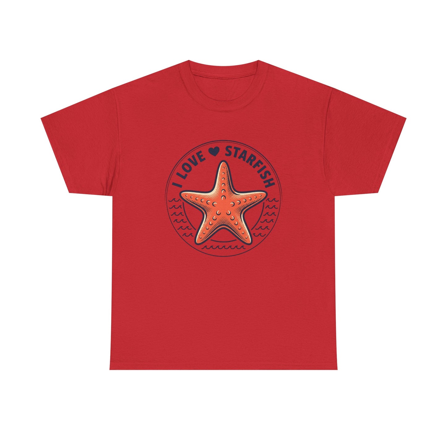 Starfish Tee — "I Love Starfish" Beach Graphic T-Shirt