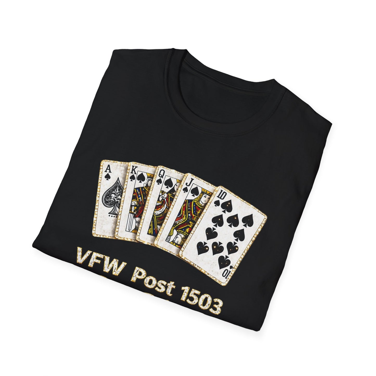 Bid Whist Playing Cards Tee — VFW Post 1503 Card Game T-Shirt